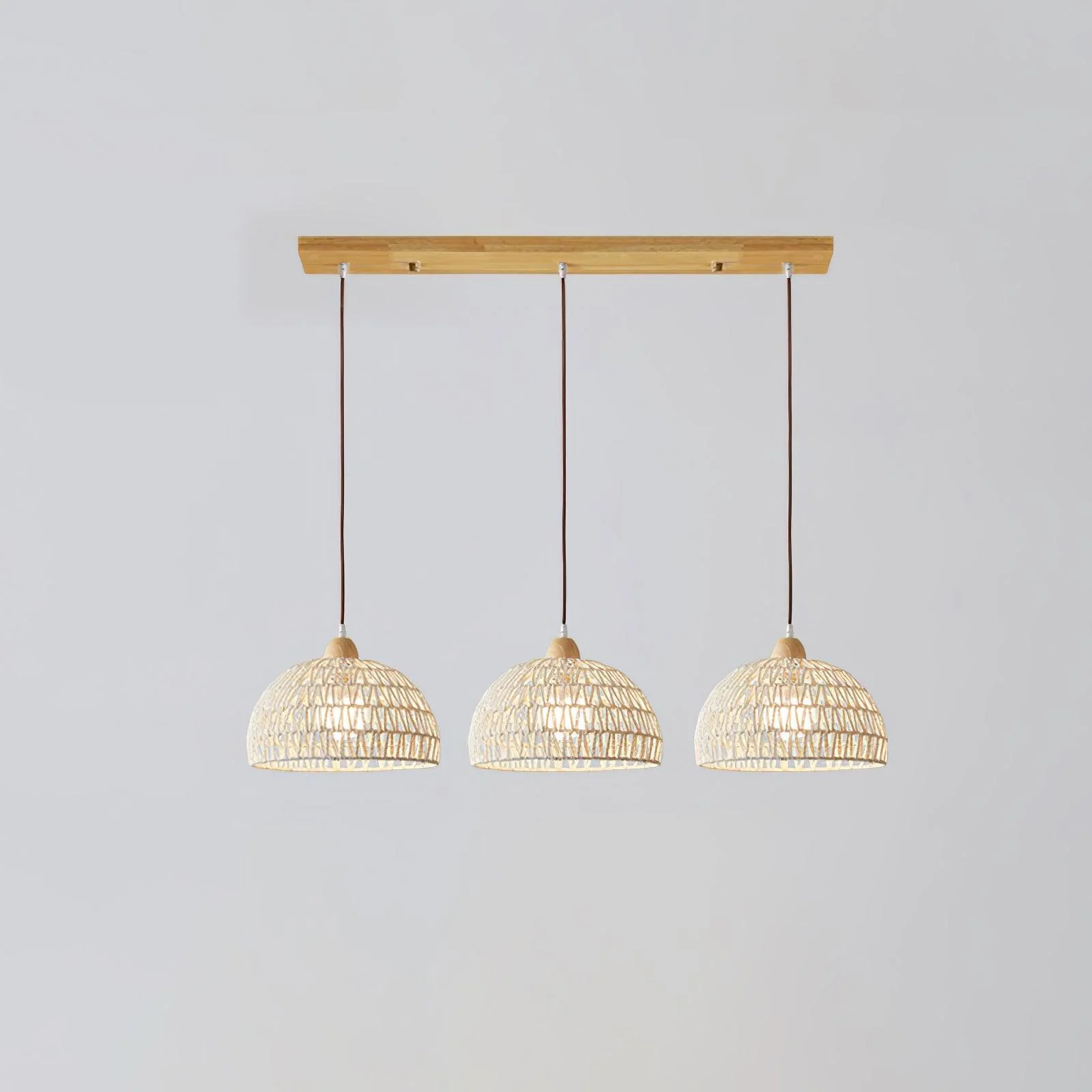 Calyran Rattan Wood Pendant Lamp - Image 8