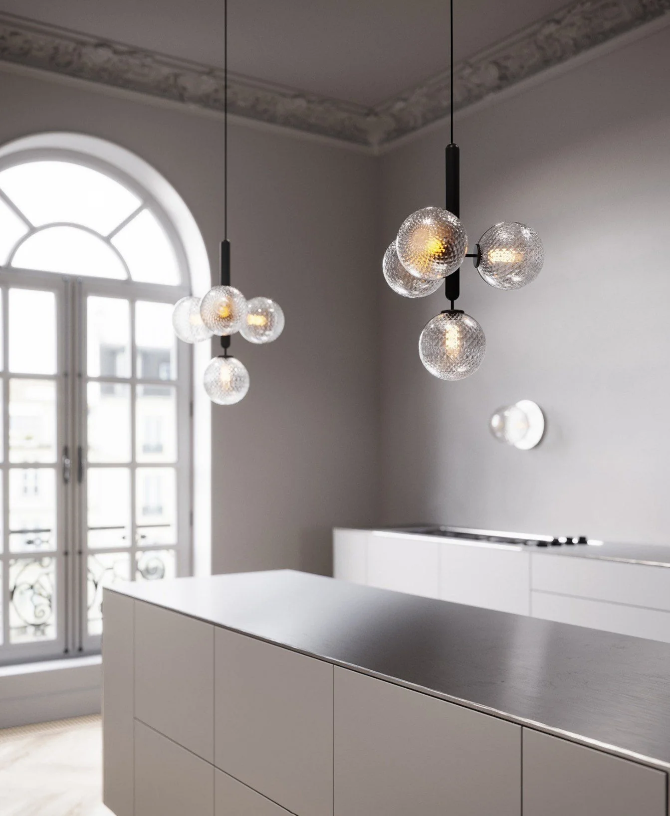 Calyxia Glass Classic Industrial Pendant Light - Image 7