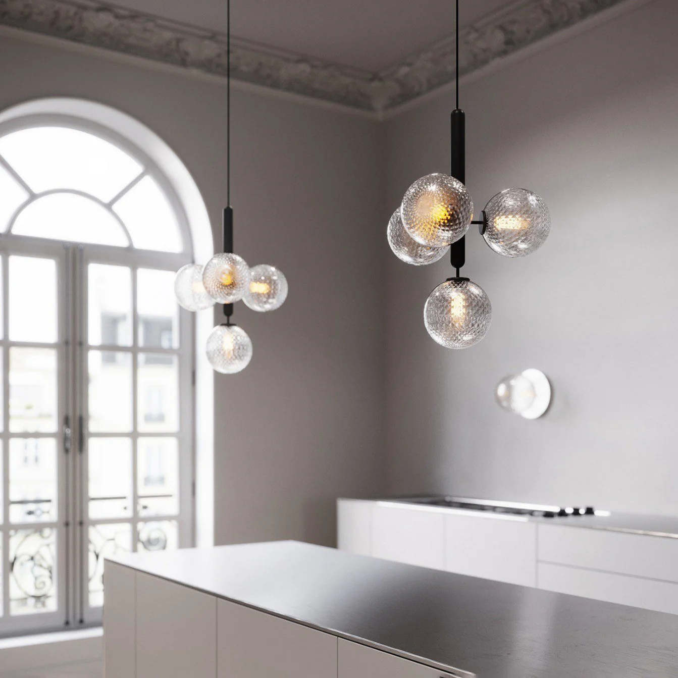 Calyxia Glass Classic Industrial Pendant Light - Image 8