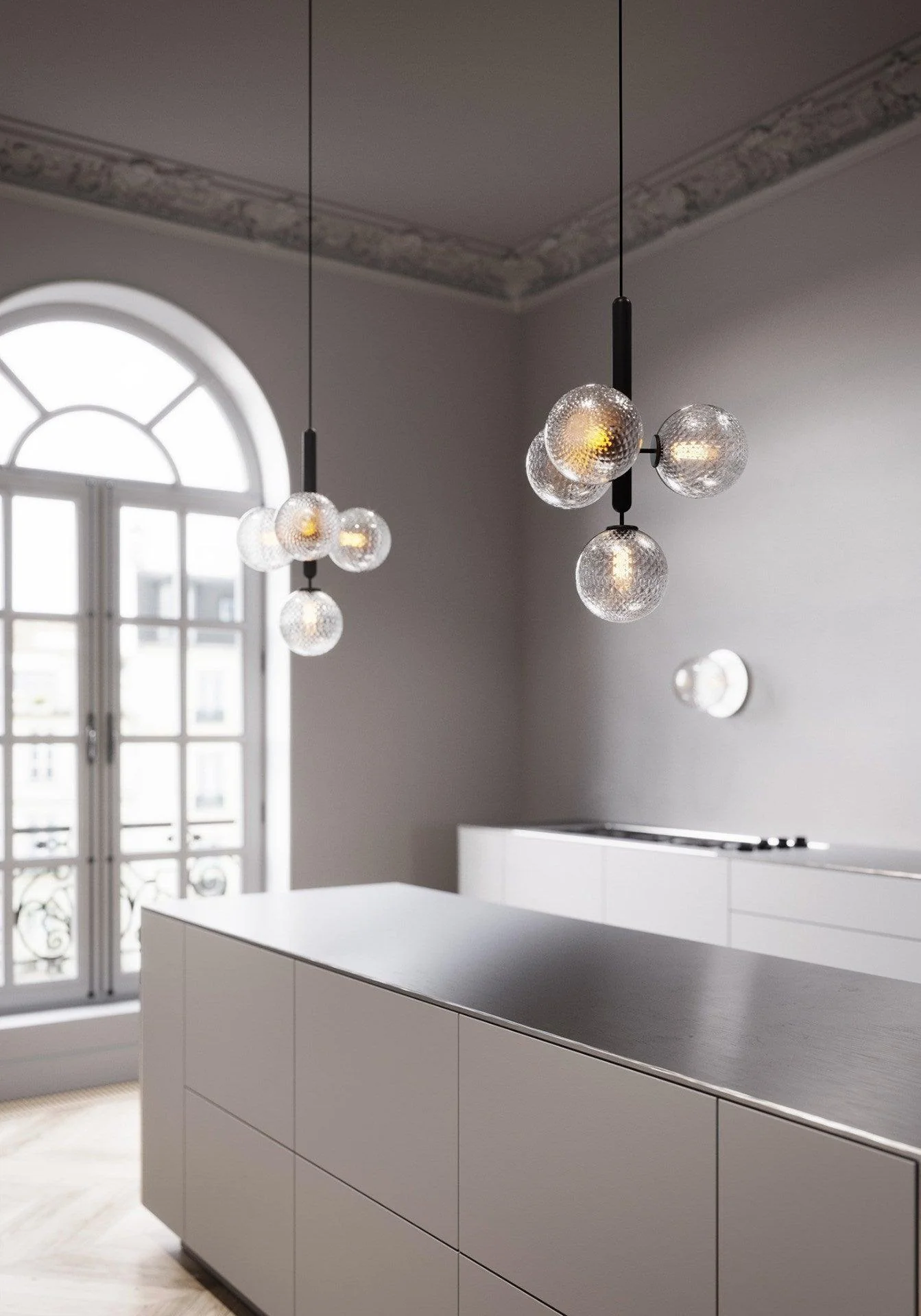 Calyxia Glass Classic Industrial Pendant Light - Image 81