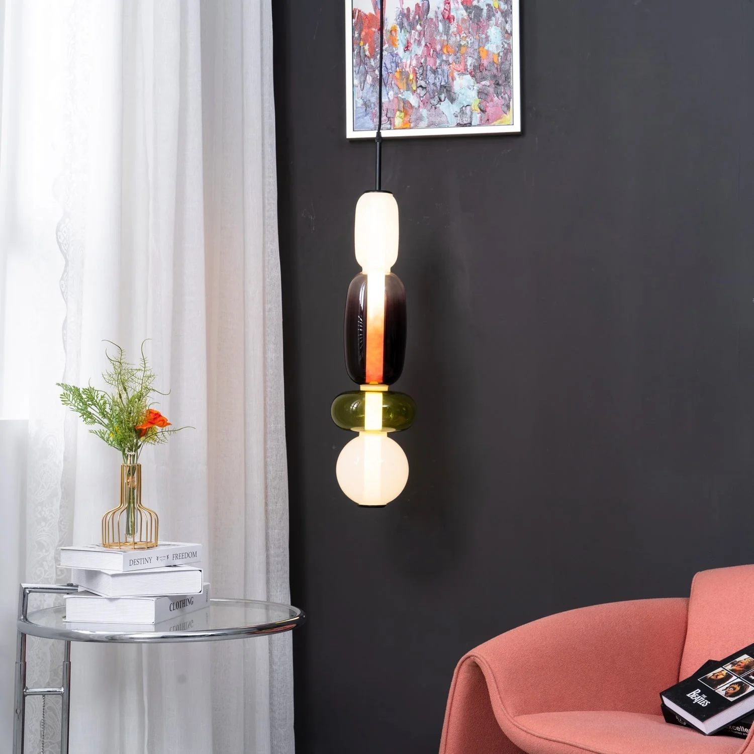 Candied Modern Glass Pendant Light - Image 3