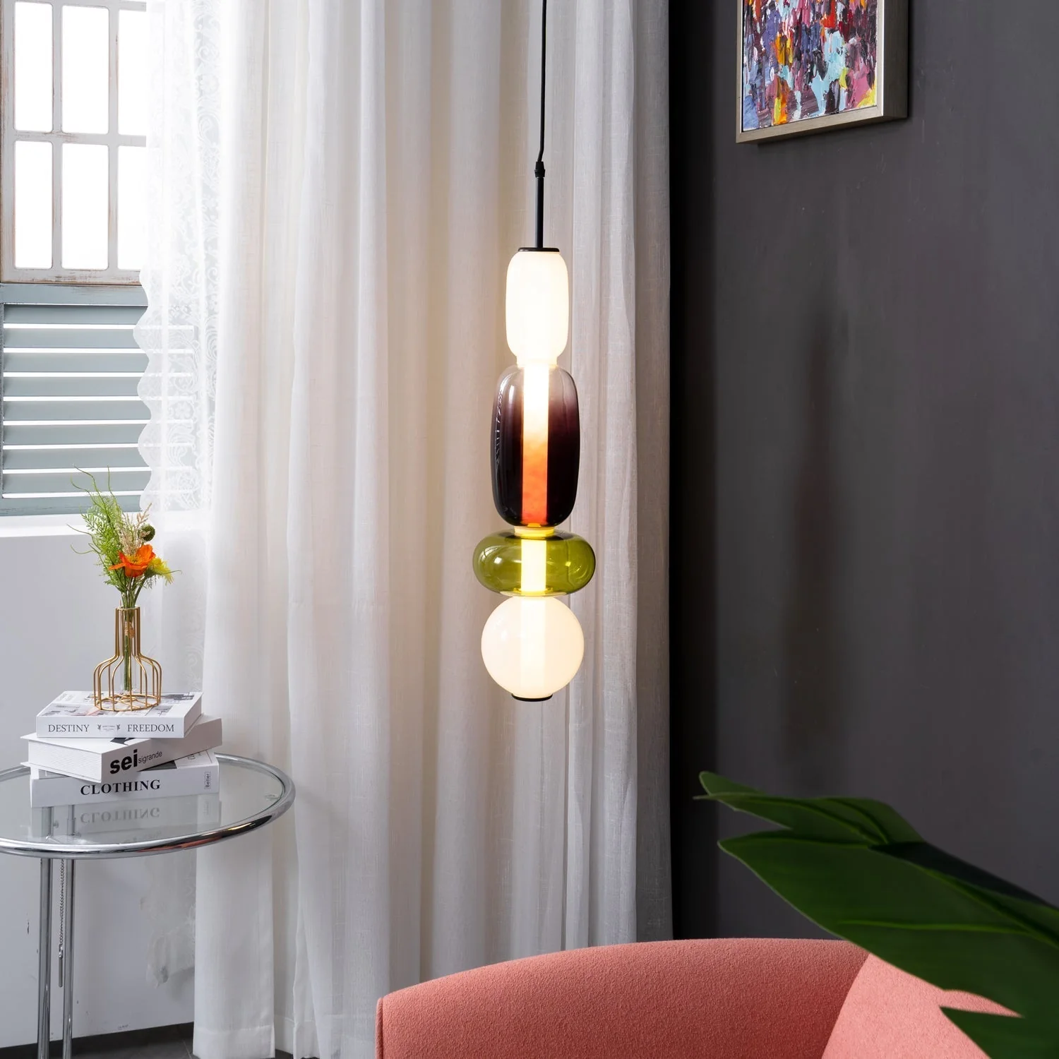 Candied Modern Glass Pendant Light - Image 9