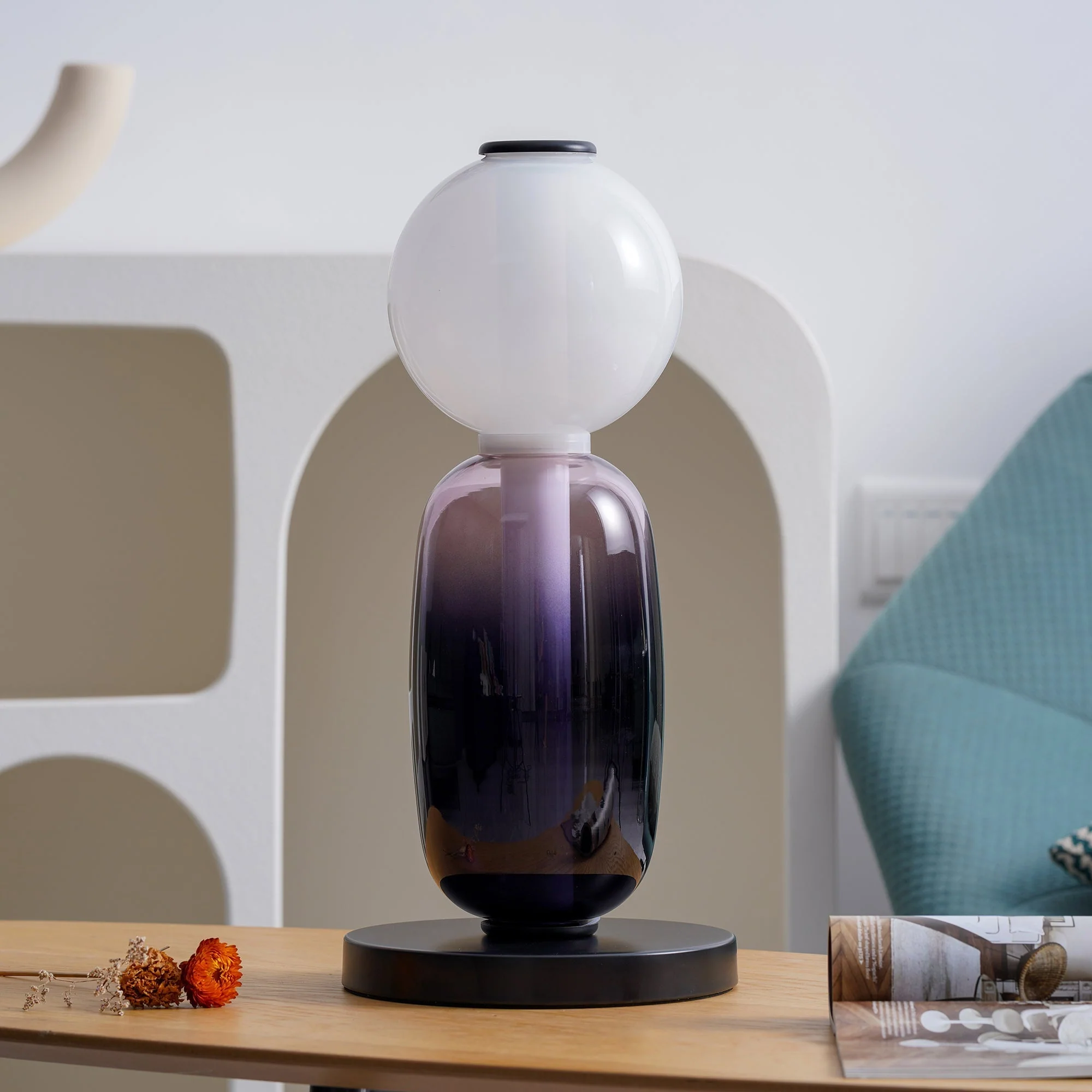 Candied Modern Glass Table Lamp - Image 2