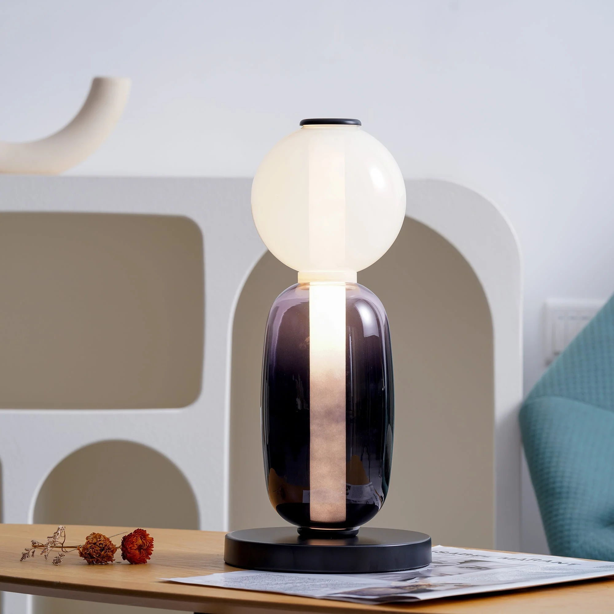 Candied Modern Glass Table Lamp - Image 3