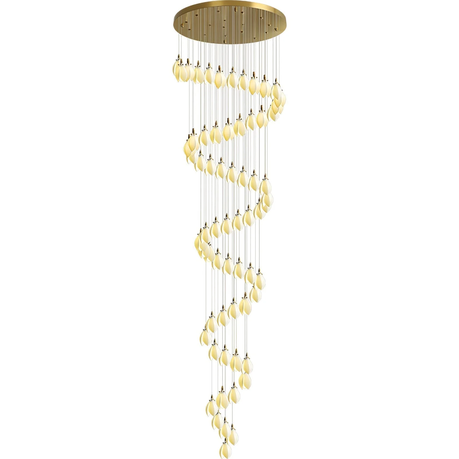 Caphayra Floral Ceramic Brass Chandelier - Image 30