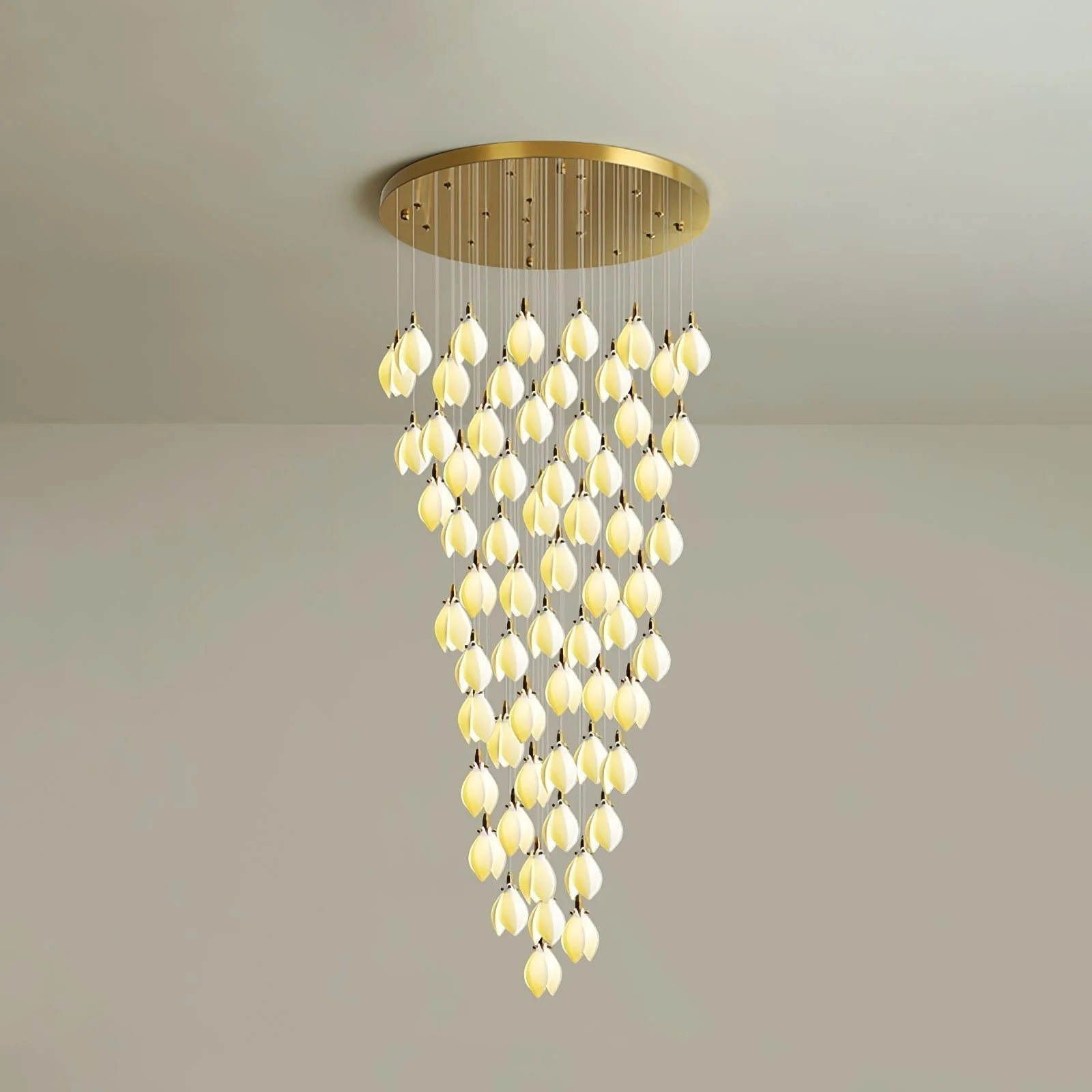 Caphayra Floral Ceramic Brass Chandelier - Image 46
