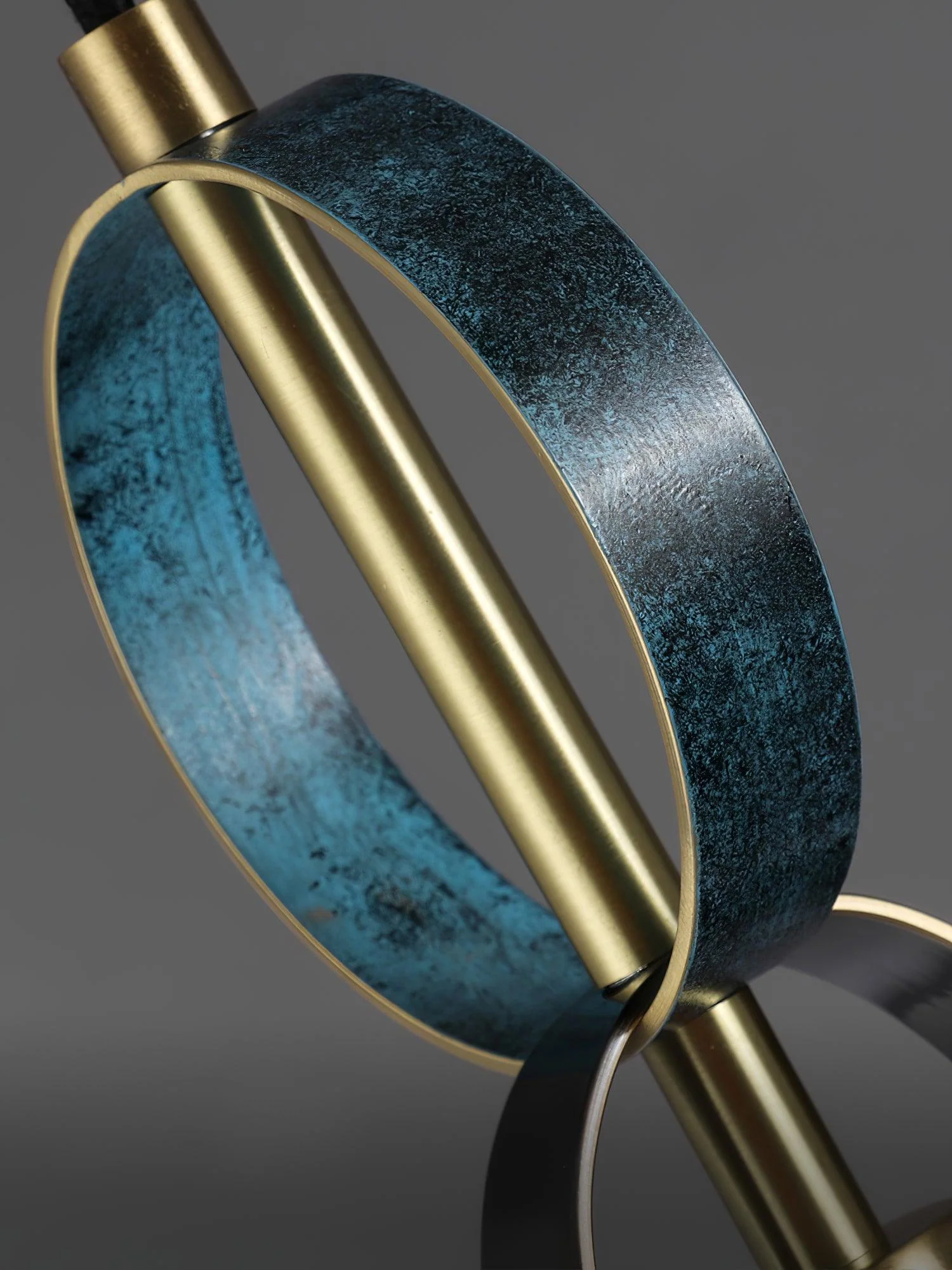 Lustra Pendant Light Glass Brass Teal - Image 4