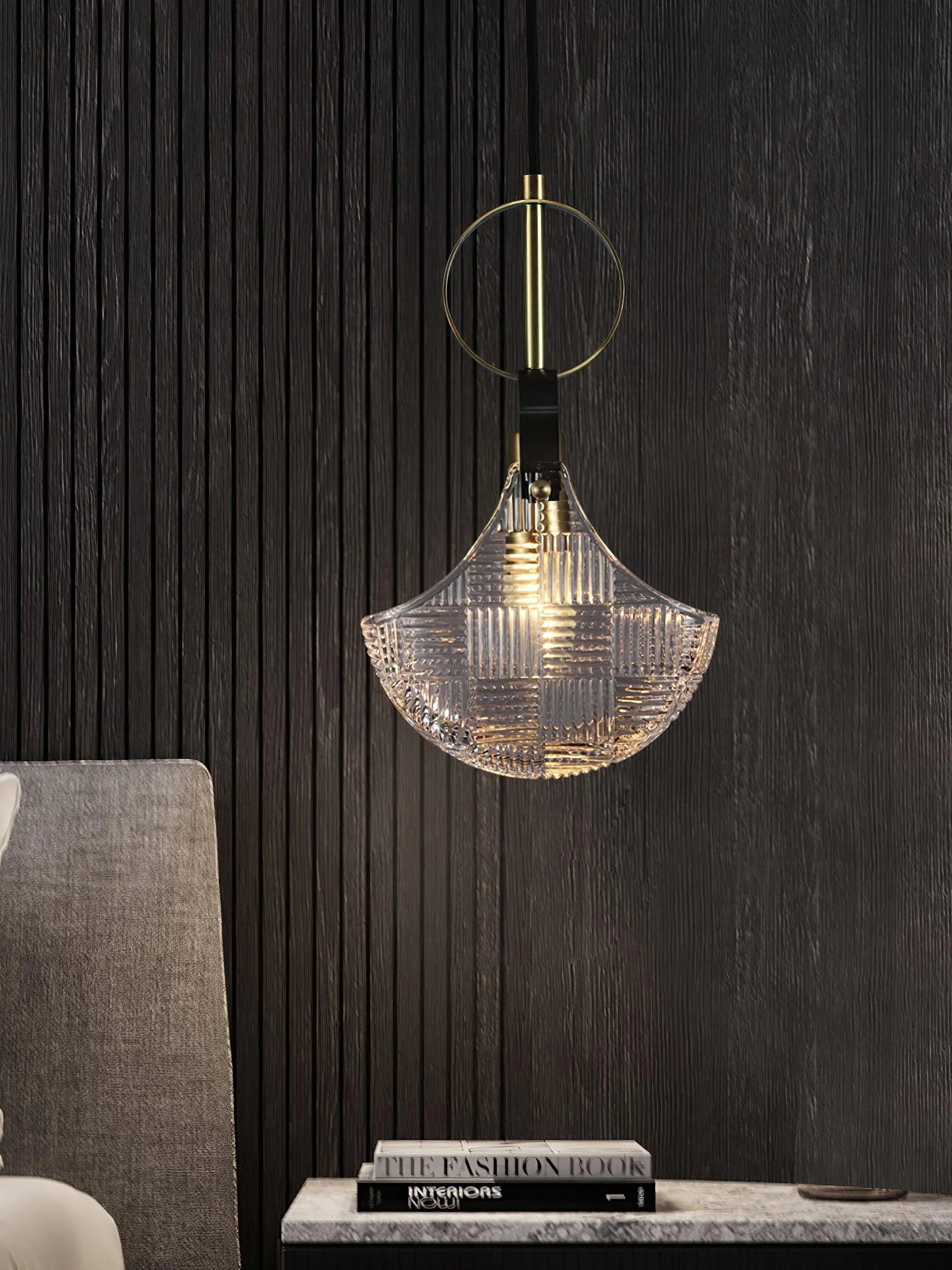 Lustra Pendant Light Glass Brass Teal - Image 5
