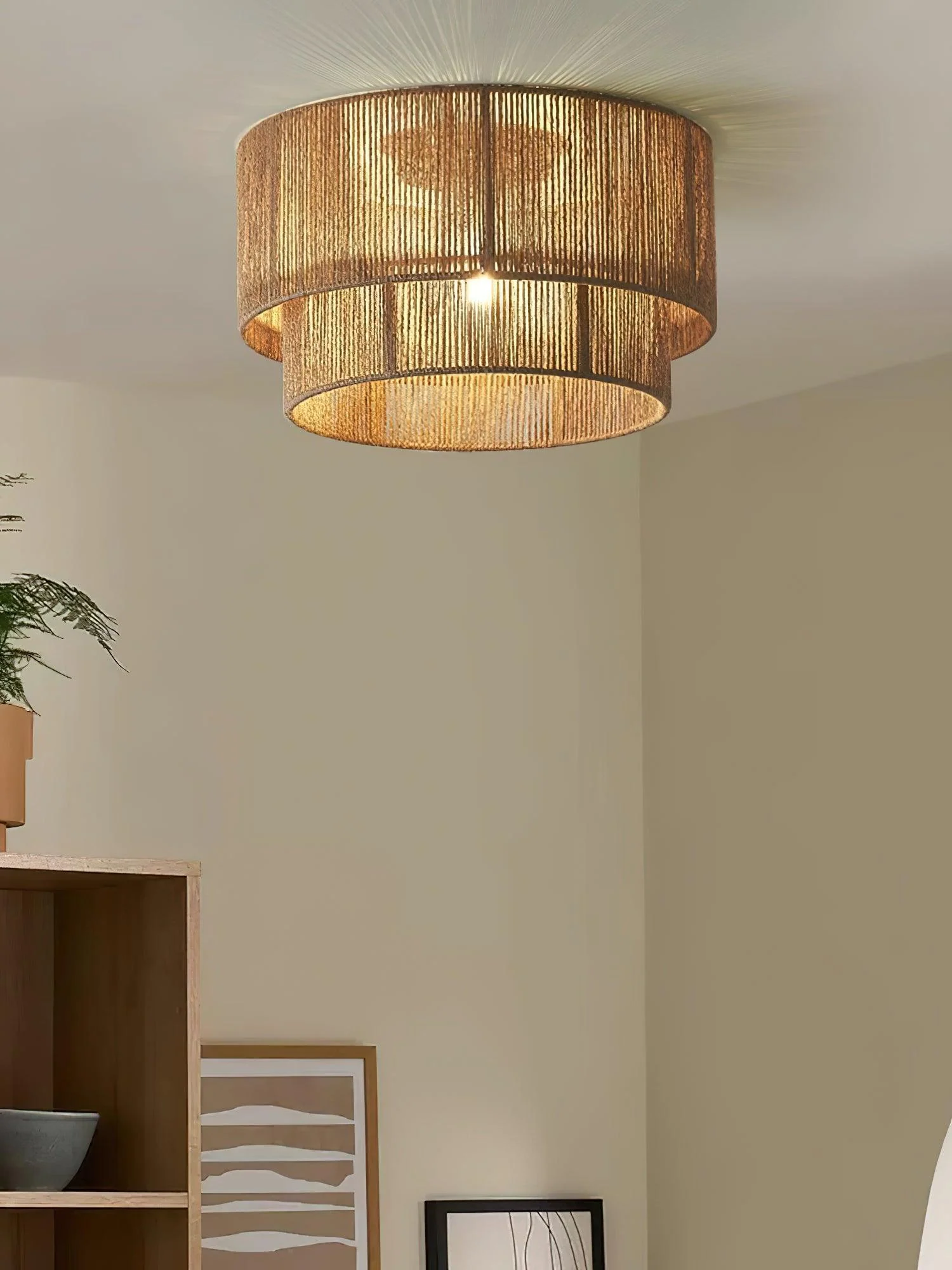 Casora Classic Art Natural Rope Ceiling Light - Image 10