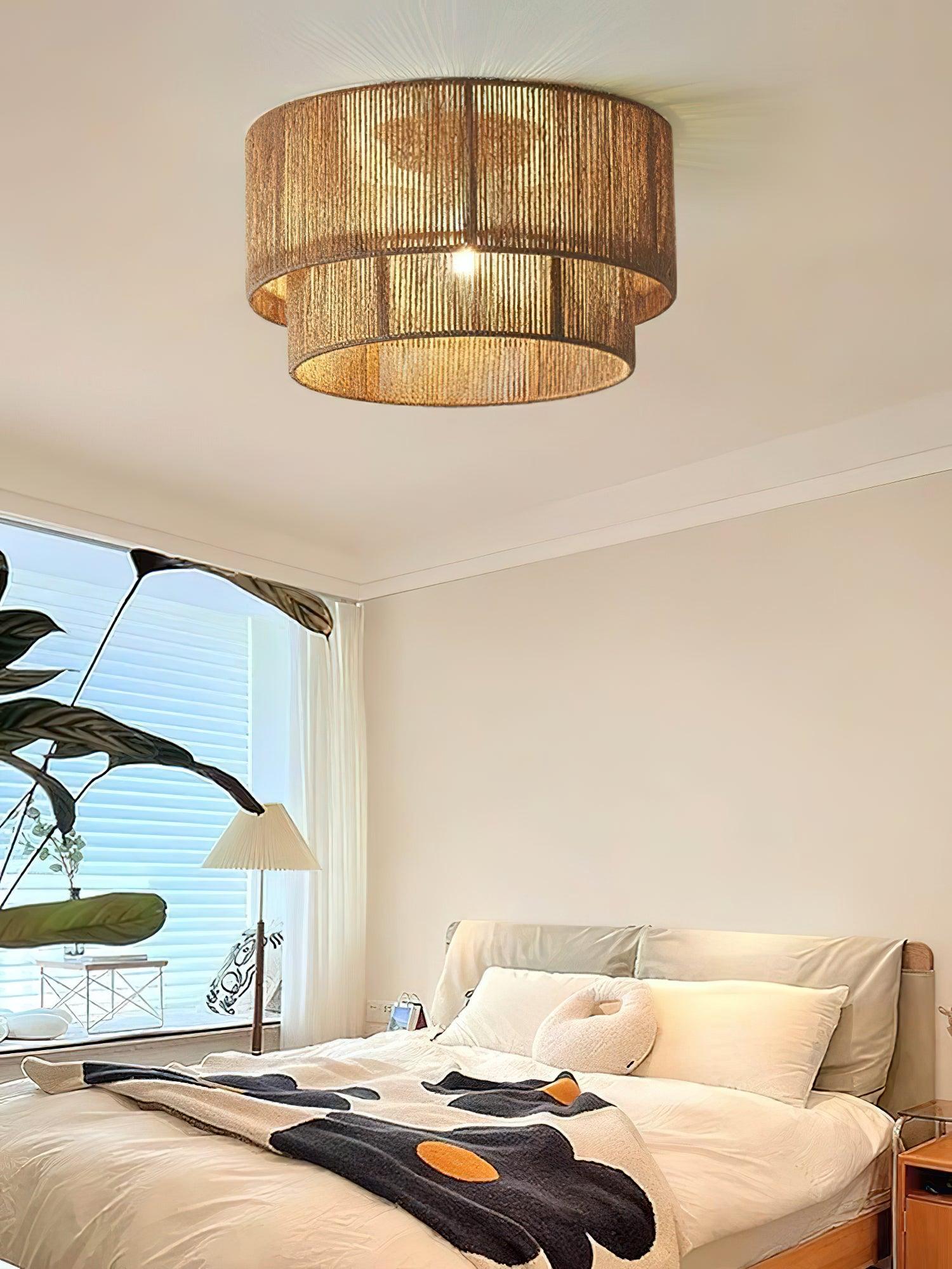 Casora Classic Art Natural Rope Ceiling Light - Image 8