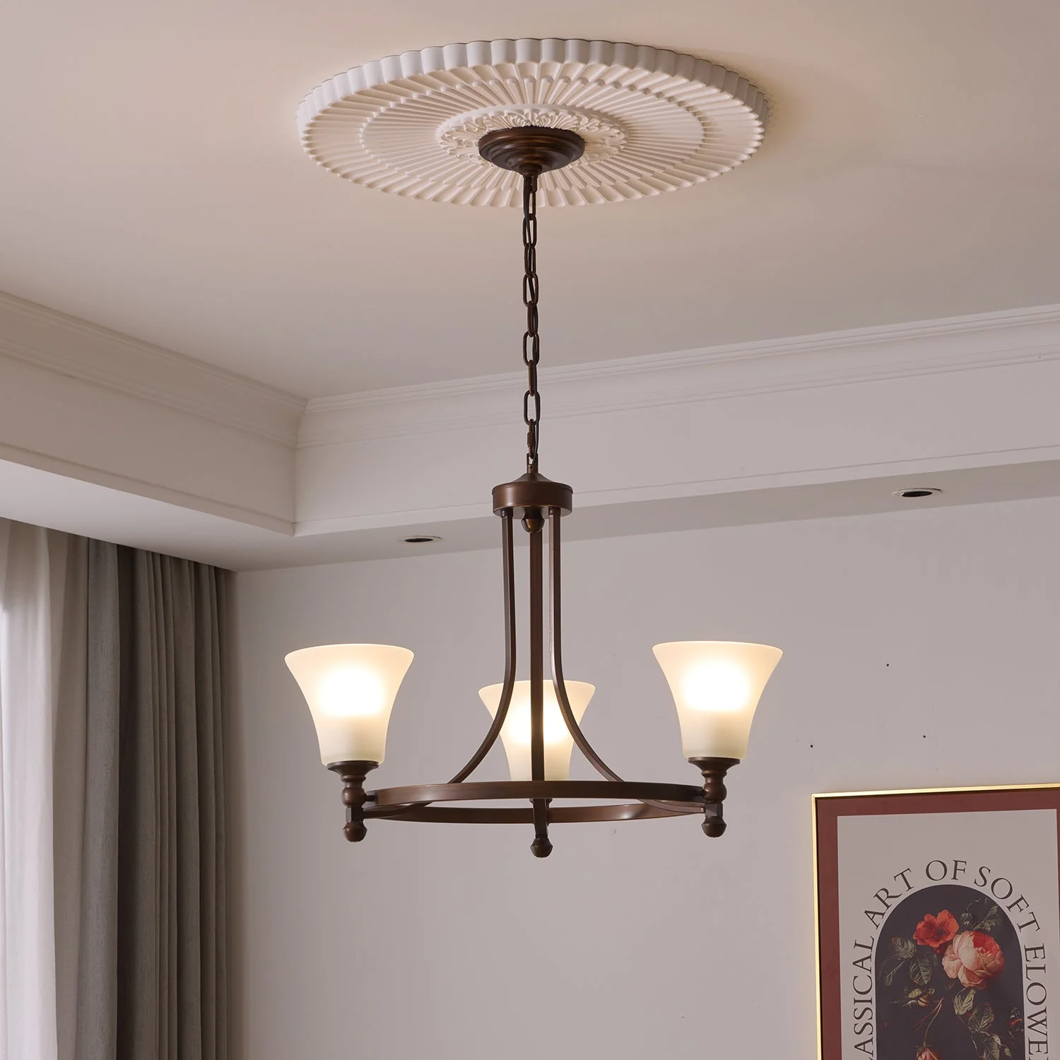 Celestine Traditional Elegance Vintage Glow Chandelier - Image 3