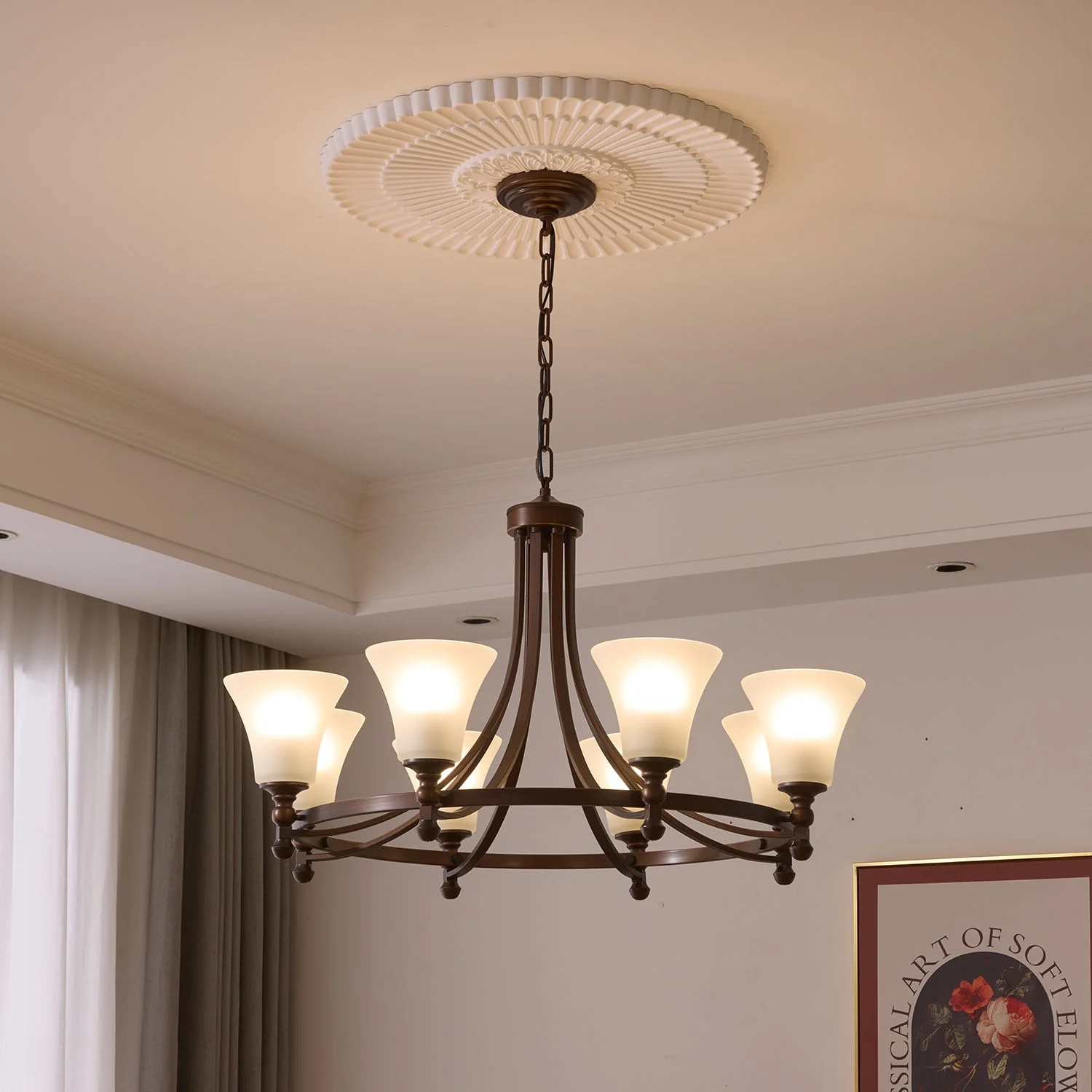 Celestine Traditional Elegance Vintage Glow Chandelier - Image 4