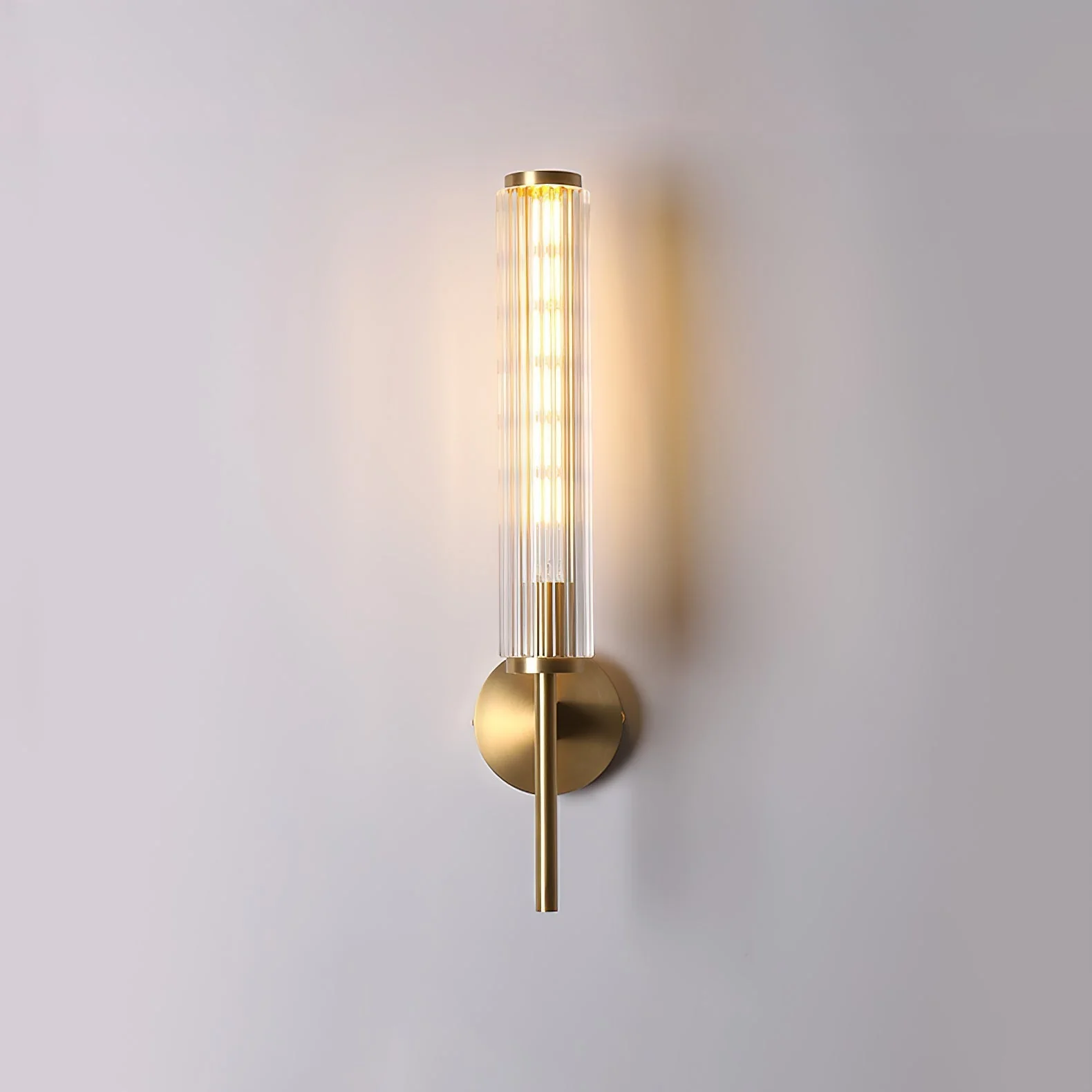 Cemaros Premium Linear Brass Glass Wall Light - Image 15