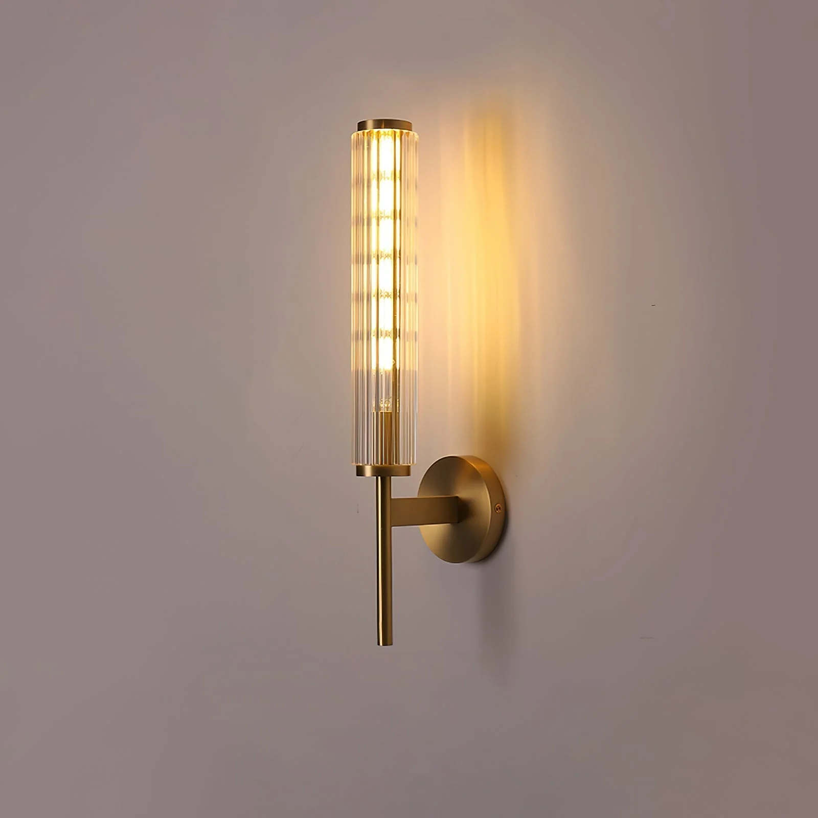 Cemaros Premium Linear Brass Glass Wall Light - Image 19