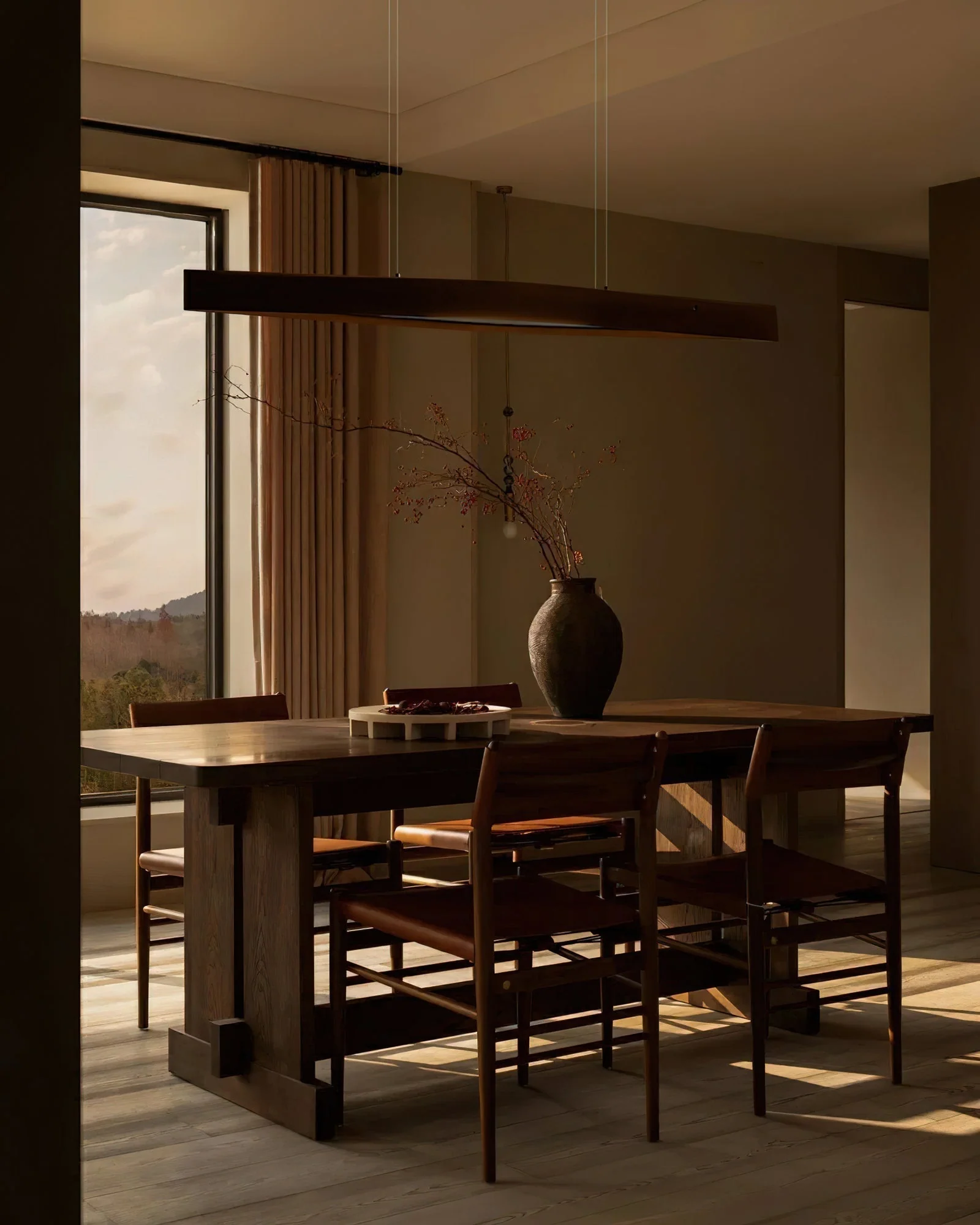 Cendara Wood Scandinavian Pendant Lamp - Image 6