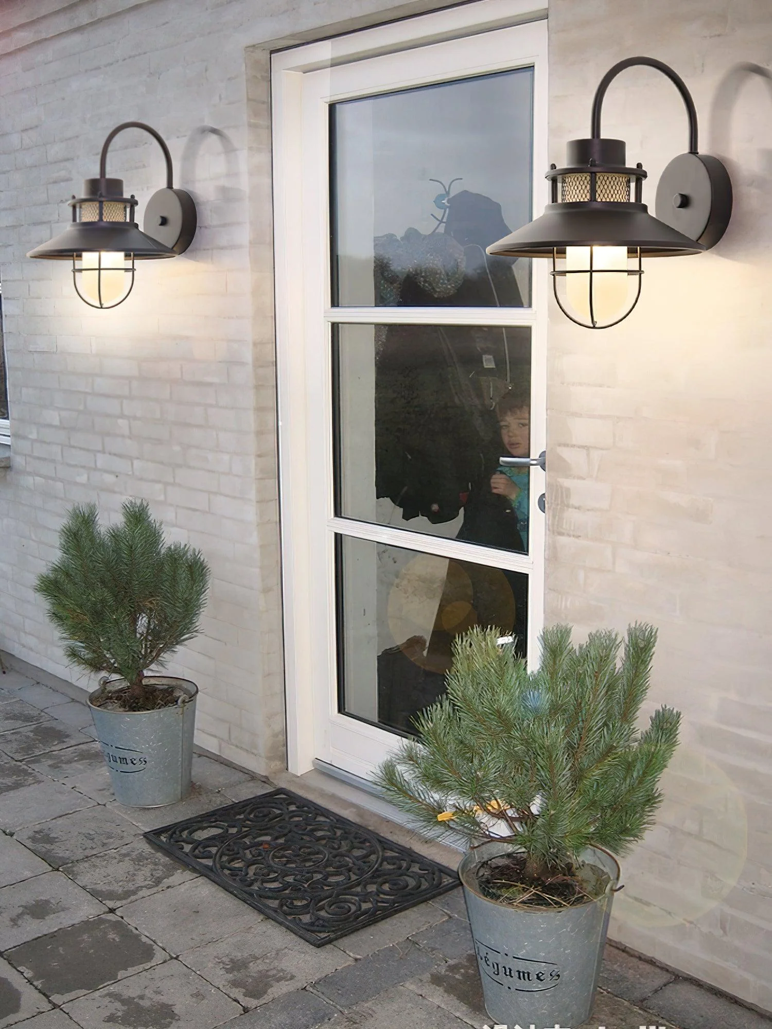 Ceraeion Unique Vintage Glass Outdoor Wall Lamp - Image 11