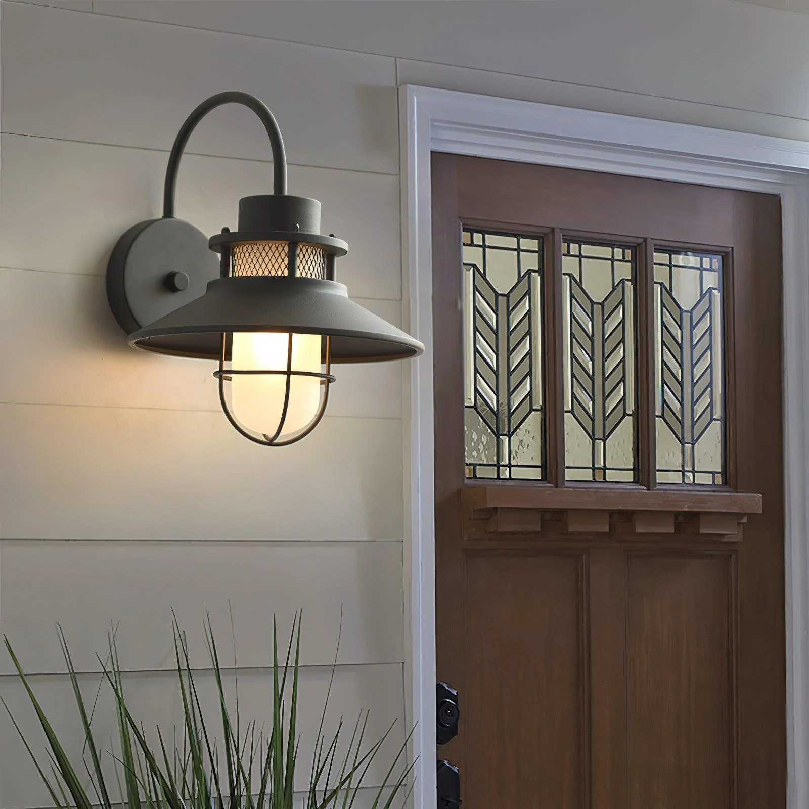Ceraeion Unique Vintage Glass Outdoor Wall Lamp - Image 12