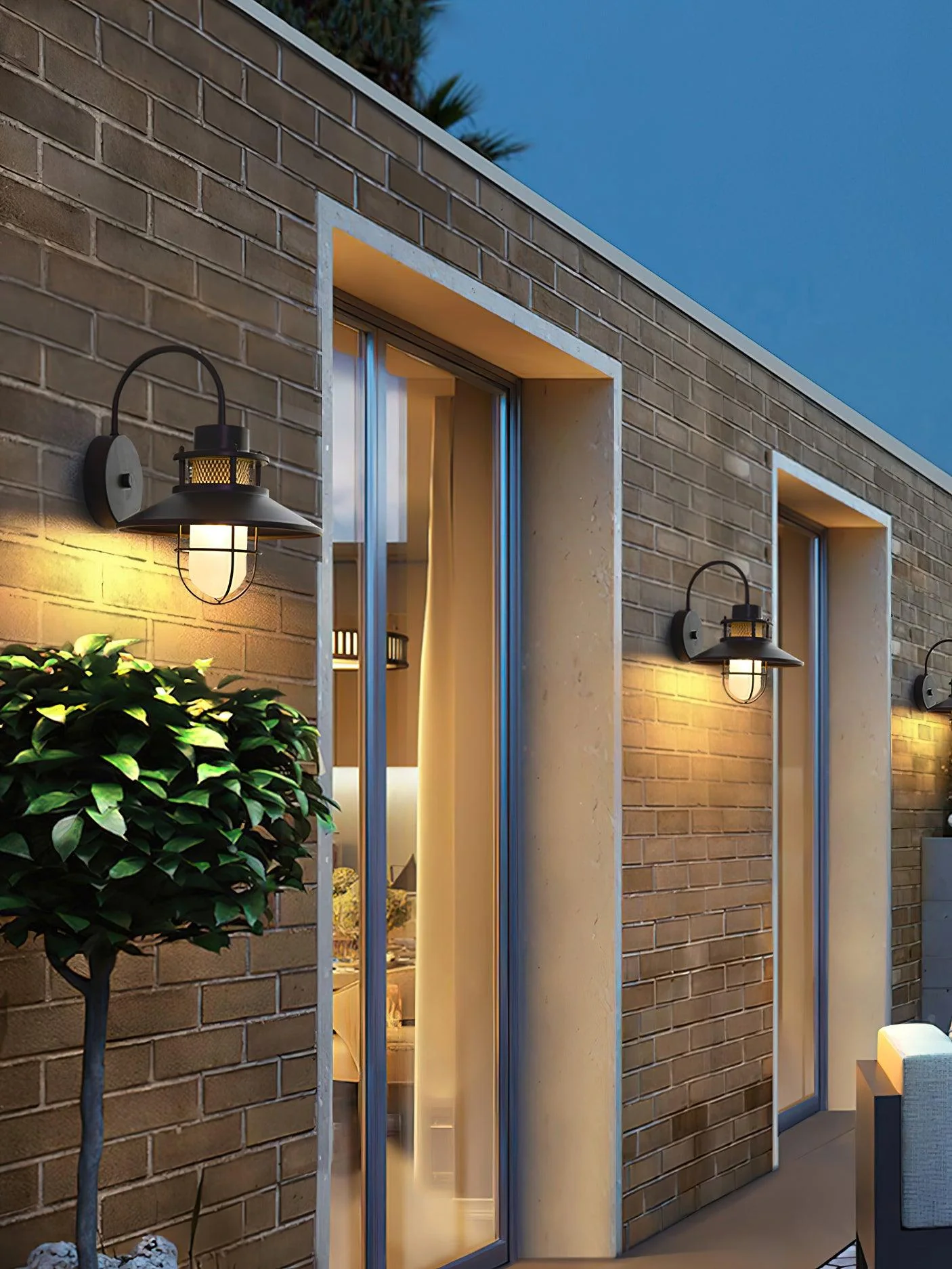 Ceraeion Unique Vintage Glass Outdoor Wall Lamp - Image 17