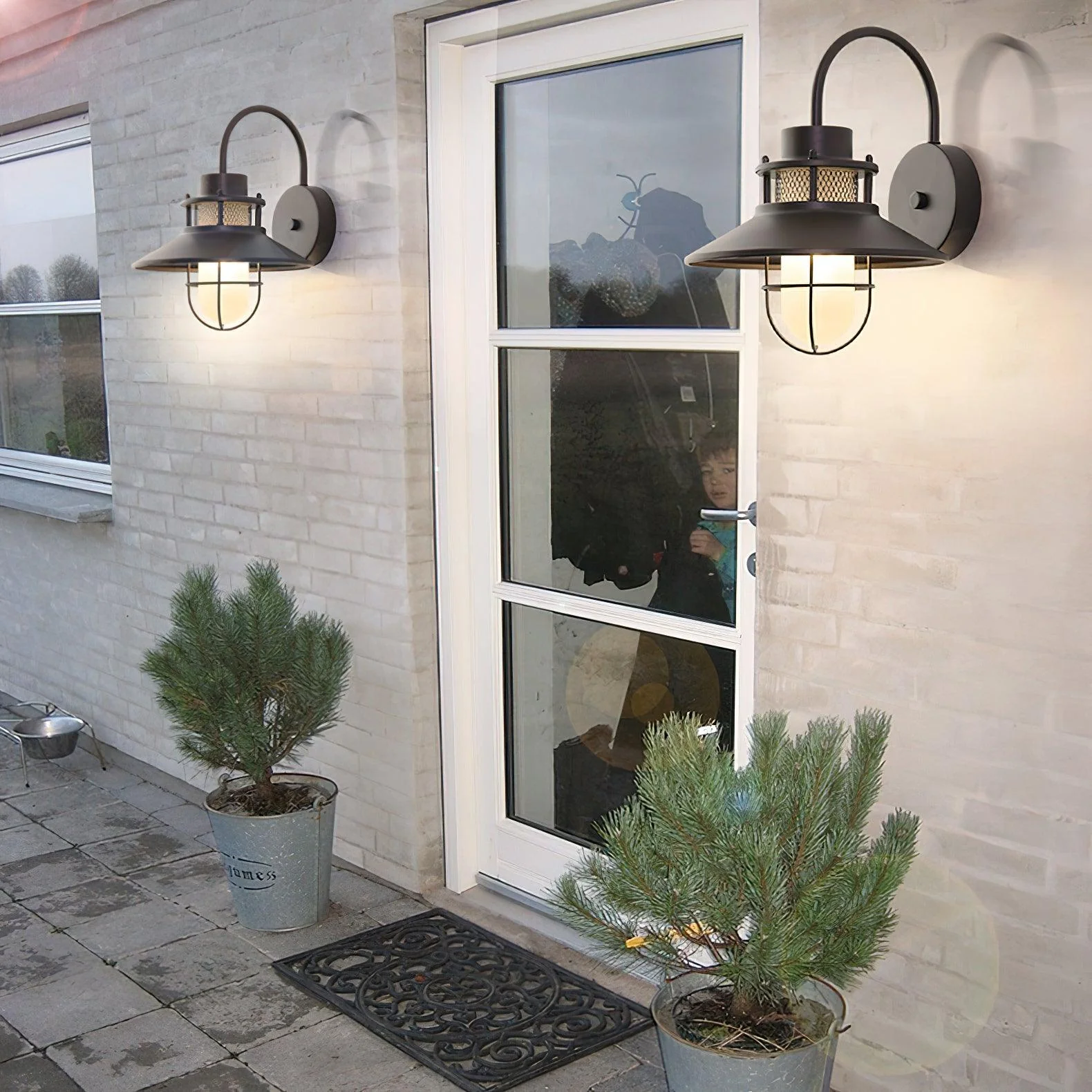 Ceraeion Unique Vintage Glass Outdoor Wall Lamp - Image 23