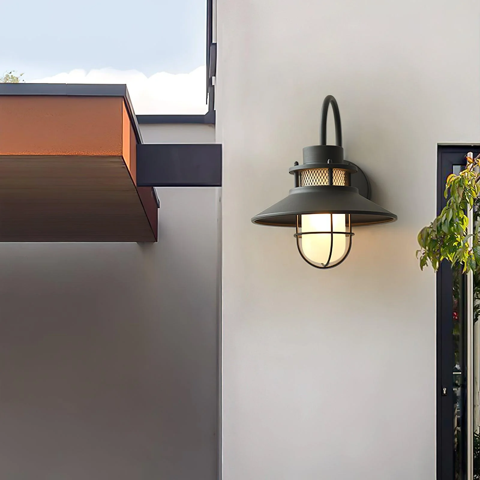Ceraeion Unique Vintage Glass Outdoor Wall Lamp - Image 28