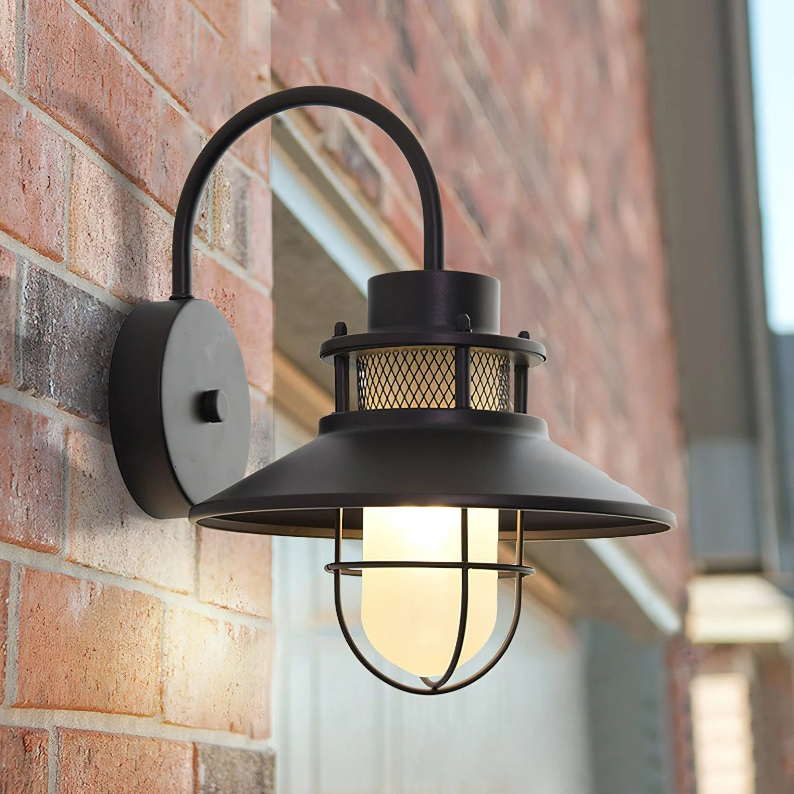 Ceraeion Unique Vintage Glass Outdoor Wall Lamp - Image 4