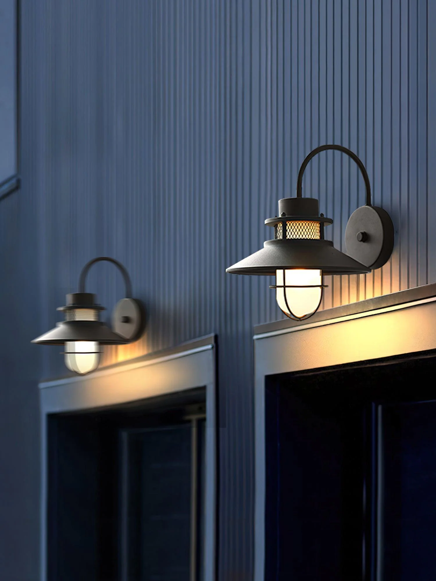 Ceraeion Unique Vintage Glass Outdoor Wall Lamp - Image 5