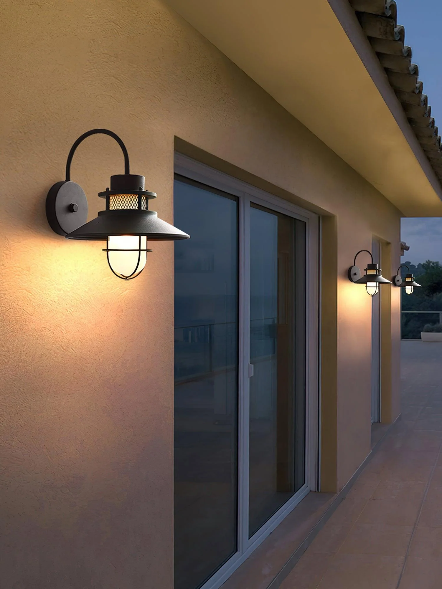 Ceraeion Unique Vintage Glass Outdoor Wall Lamp - Image 7