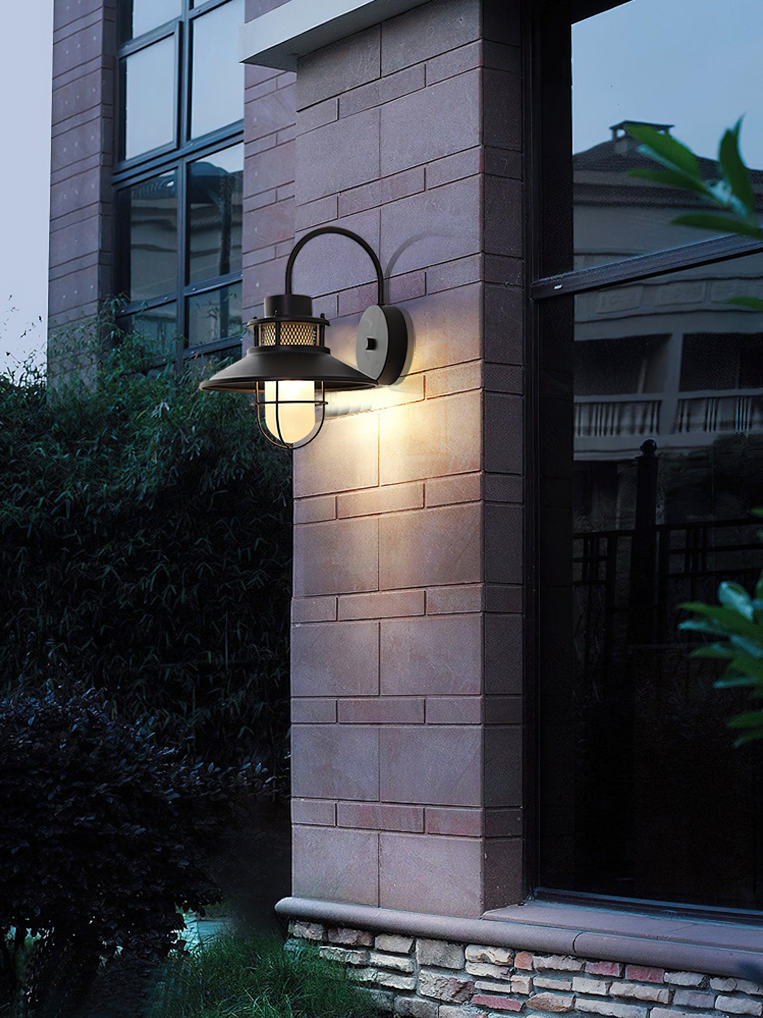 Ceraeion Unique Vintage Glass Outdoor Wall Lamp - Image 9