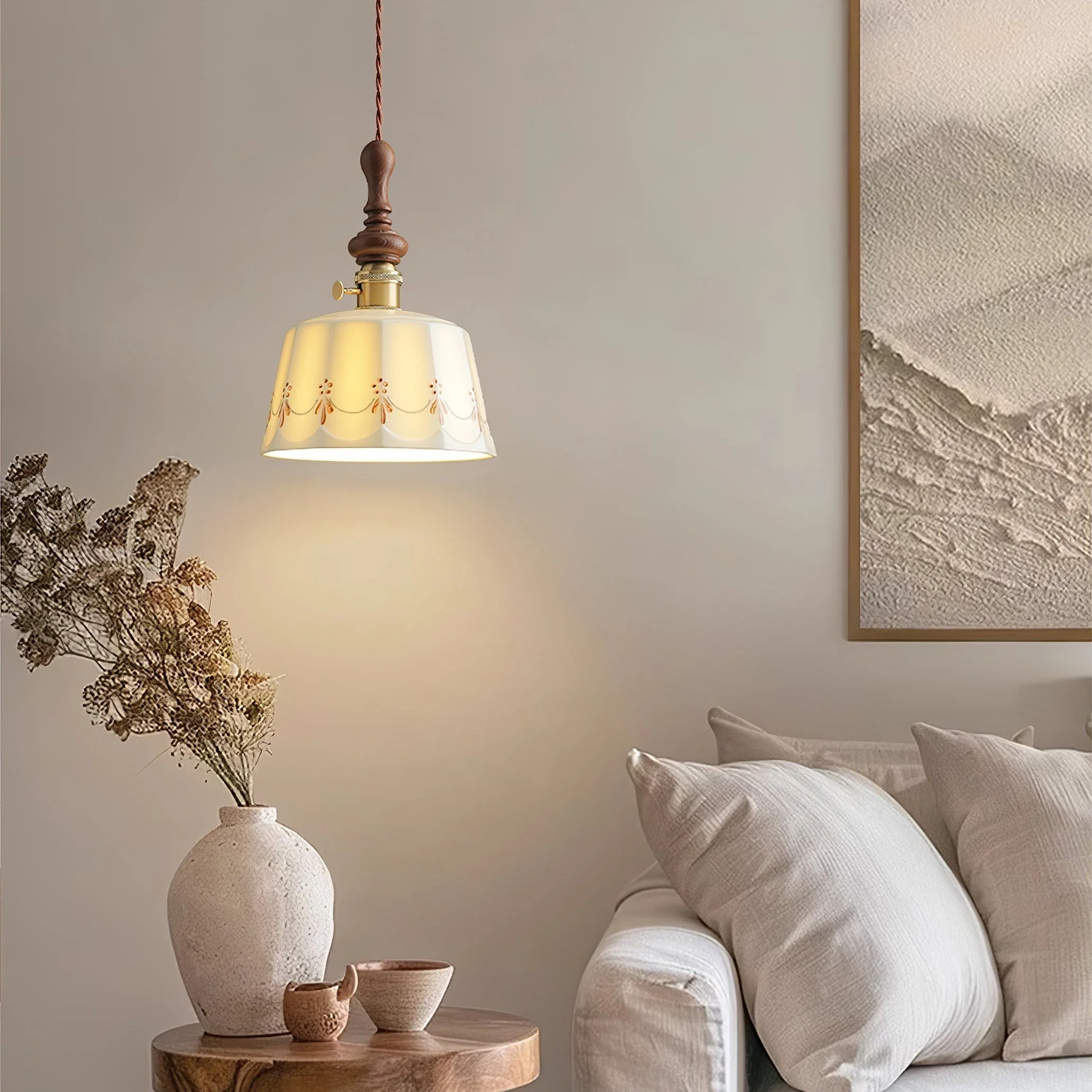 Ceraeyre Vintage Ceramic Pendant Light - Image 9