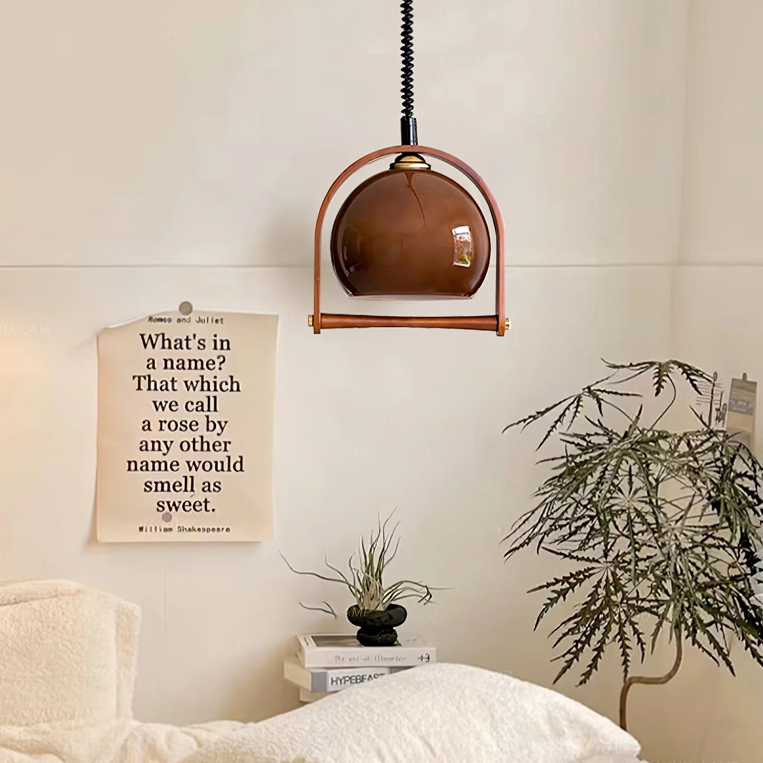 Cesilarae Premium Nordic Art Glass Wood Pendant Lamp - Image 16