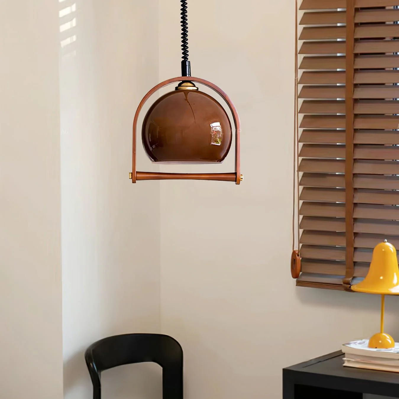 Cesilarae Premium Nordic Art Glass Wood Pendant Lamp - Image 20