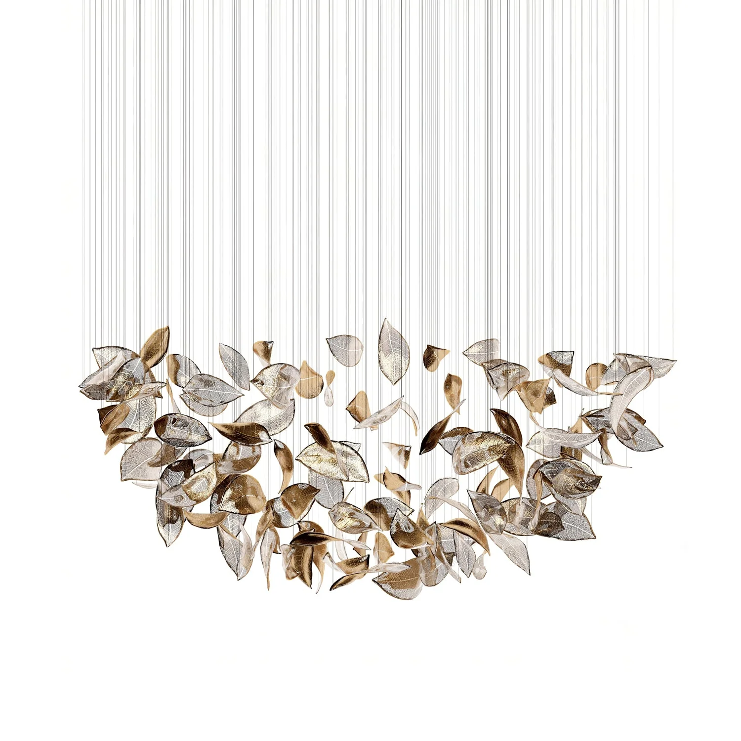 Cesilila Iridescent Leaf Pendant Light Chandelier - Image 10