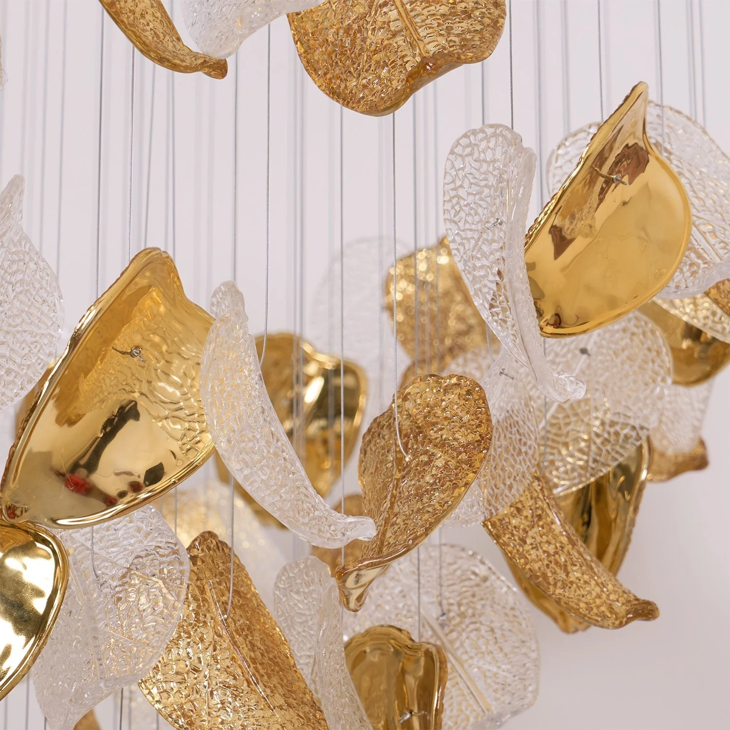 Cesilila Iridescent Leaf Pendant Light Chandelier - Image 14