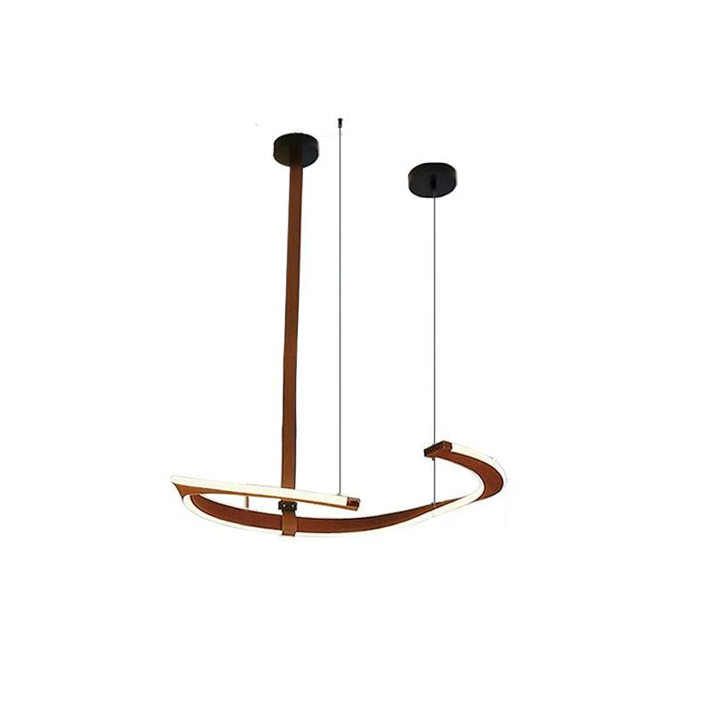 Cesorora Curved Artificial Leather Chandelier - Image 11