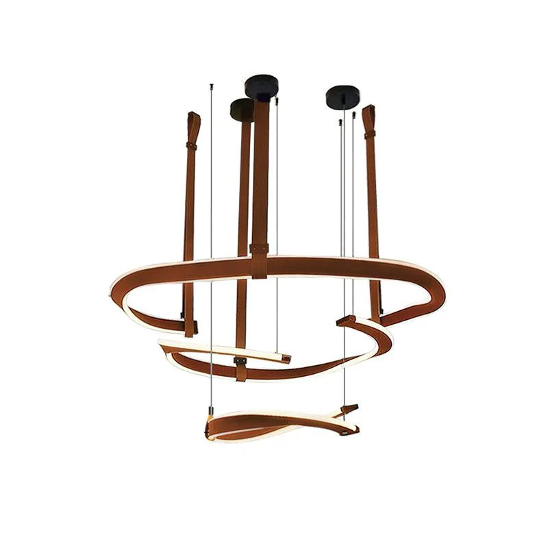 Cesorora Curved Artificial Leather Chandelier - Image 5