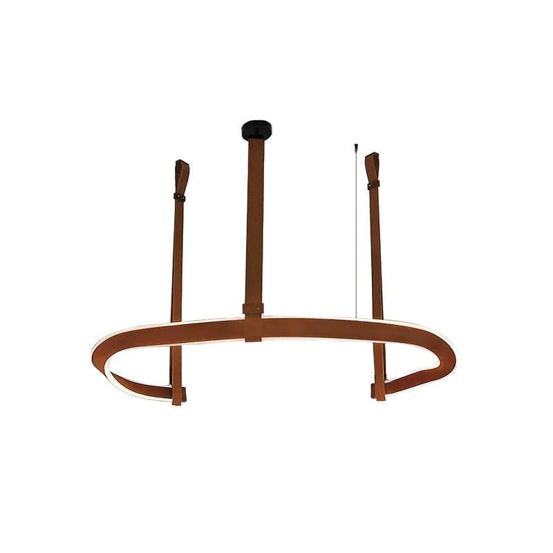 Cesorora Curved Artificial Leather Chandelier - Image 8