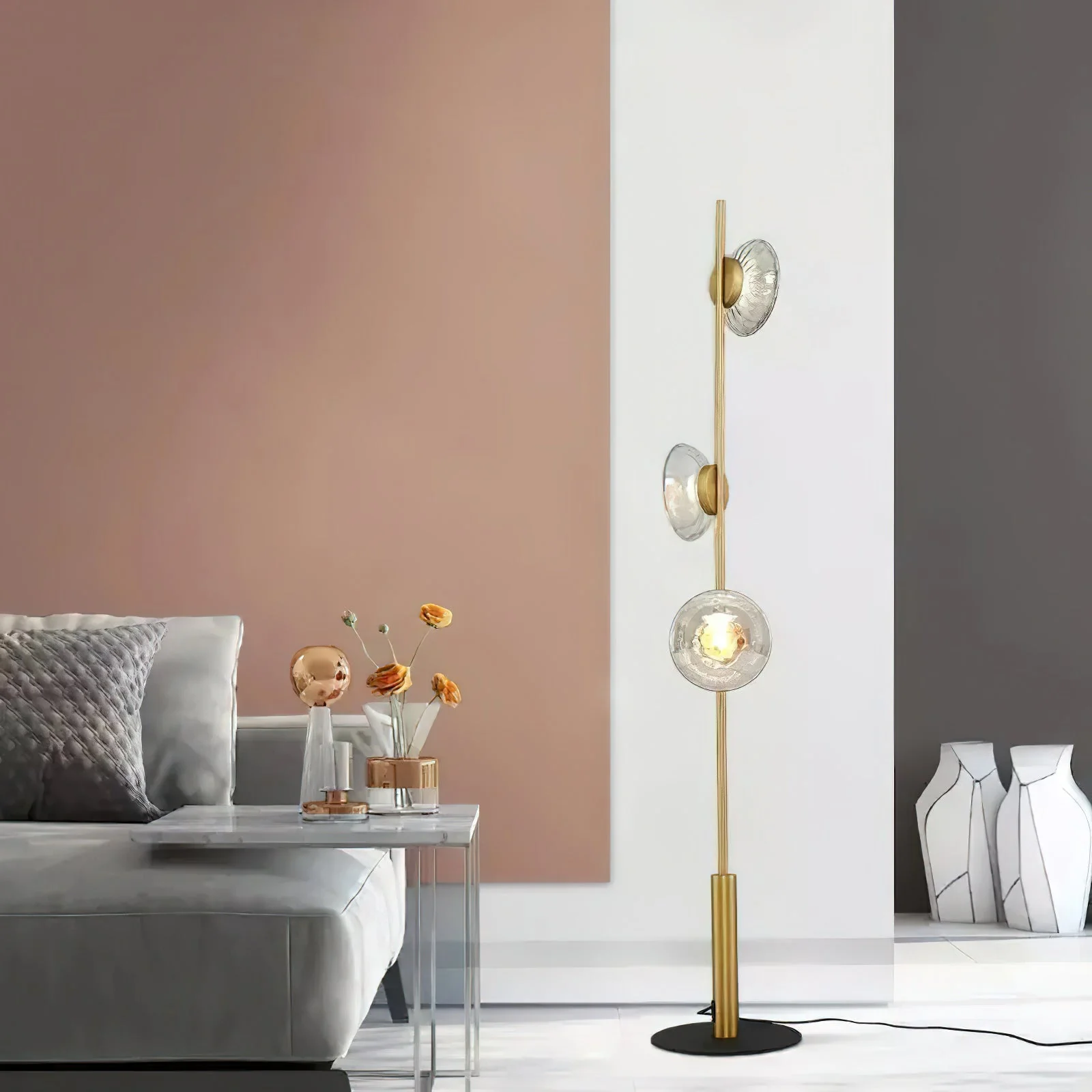 Ceto Modern Glass Floor Lamp - Image 4