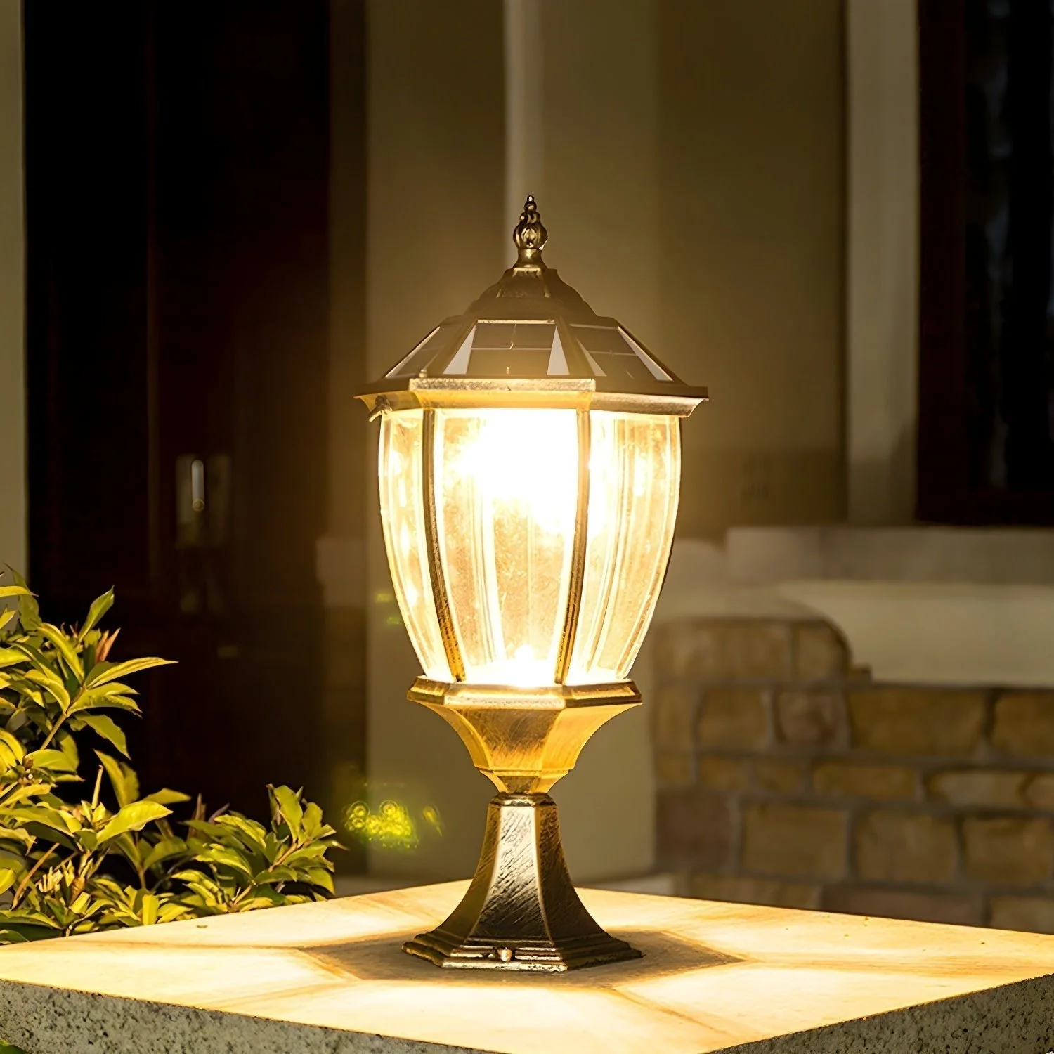 Cezoria Unique Solar Glass Lantern Outdoor Lamp - Image 11