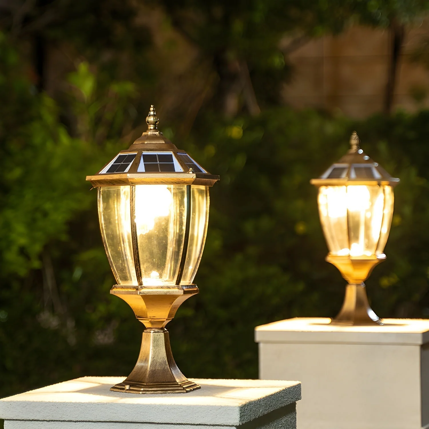 Cezoria Unique Solar Glass Lantern Outdoor Lamp - Image 3