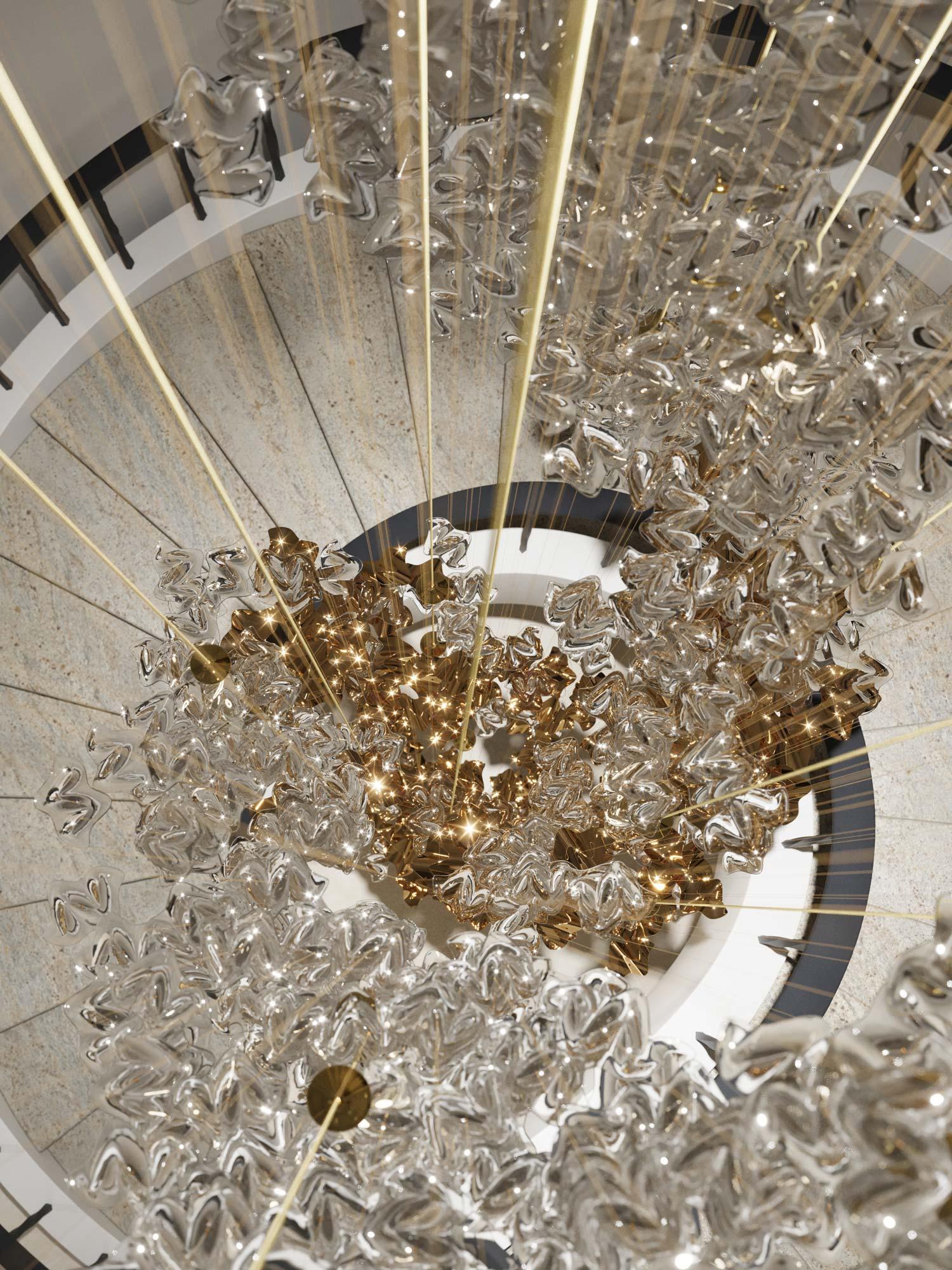 Cezorisra Luxury Brass Linear Chandelier - Image 14