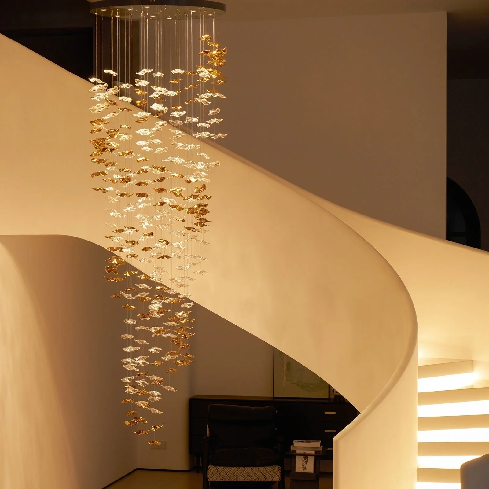 Cezorisra Luxury Brass Linear Chandelier - Image 44