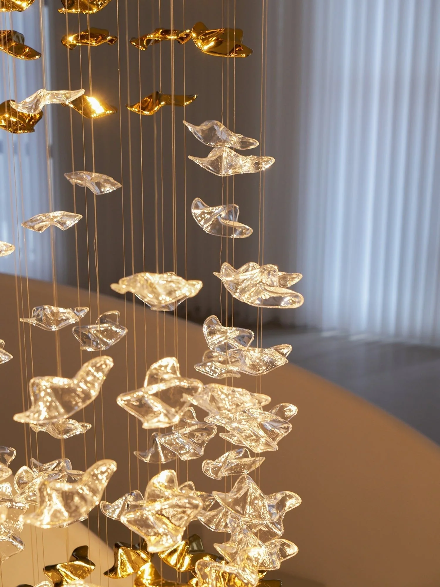 Cezorisra Luxury Brass Linear Chandelier - Image 47