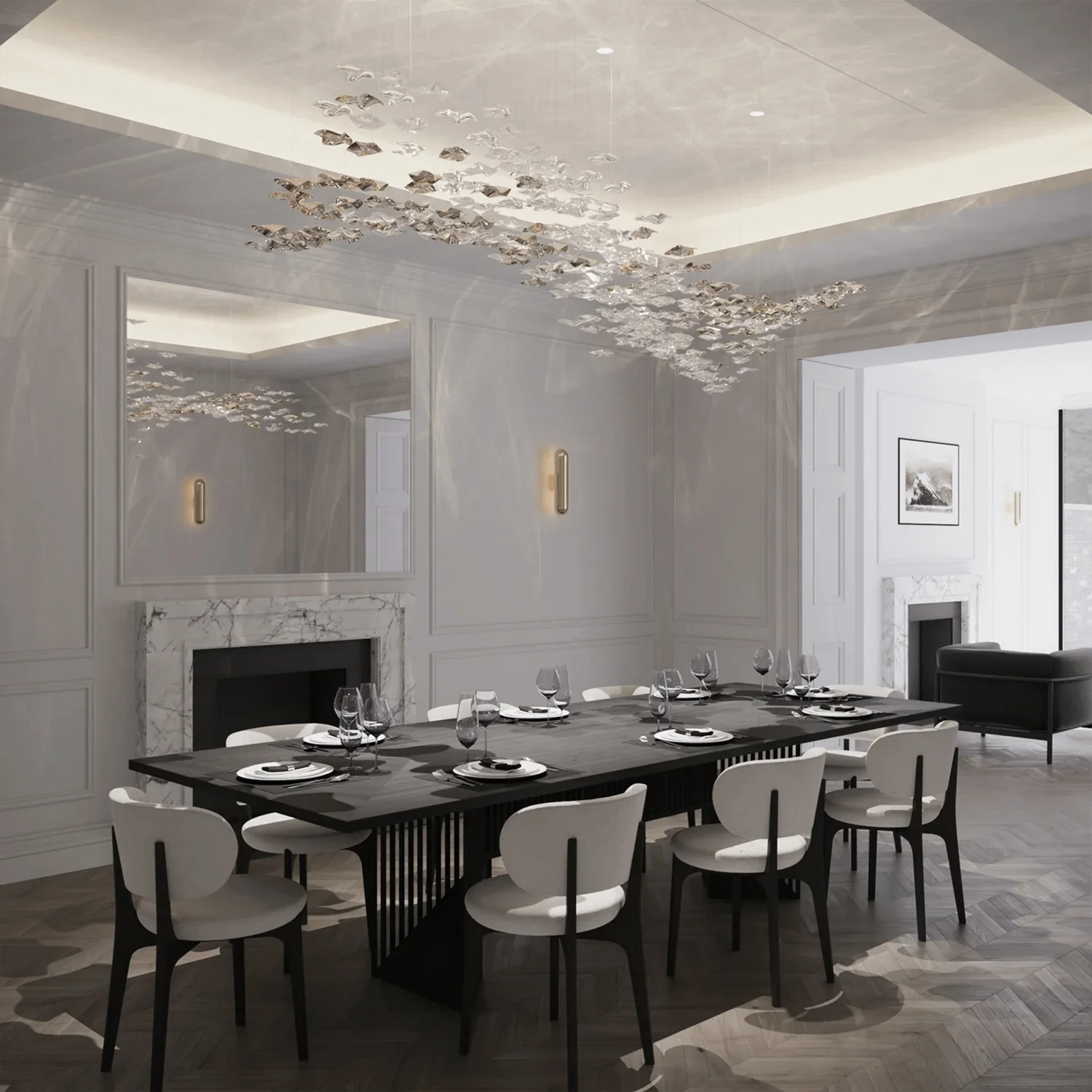 Cezorisra Luxury Brass Linear Chandelier - Image 54