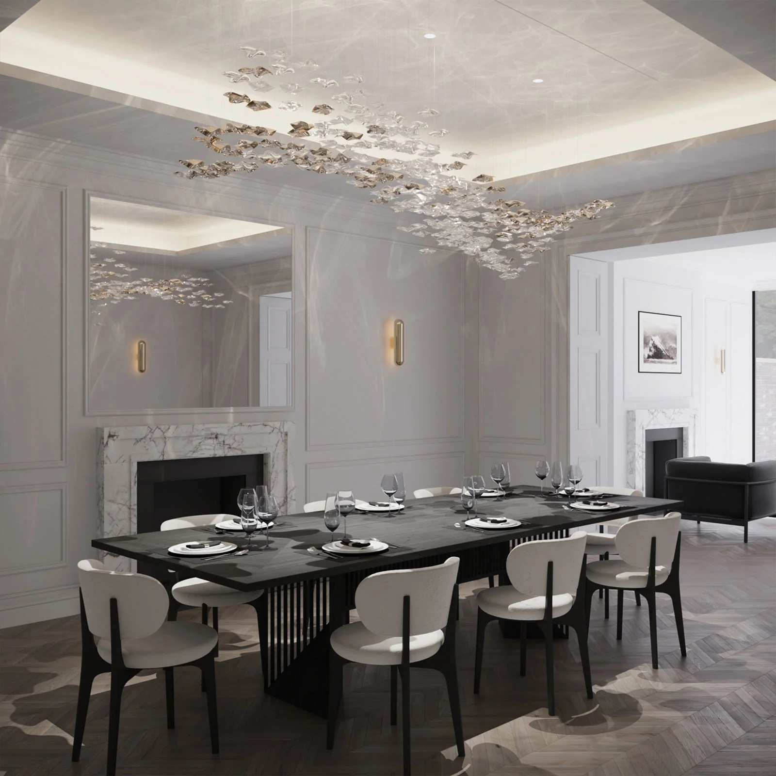 Cezorisra Luxury Brass Linear Chandelier - Image 67