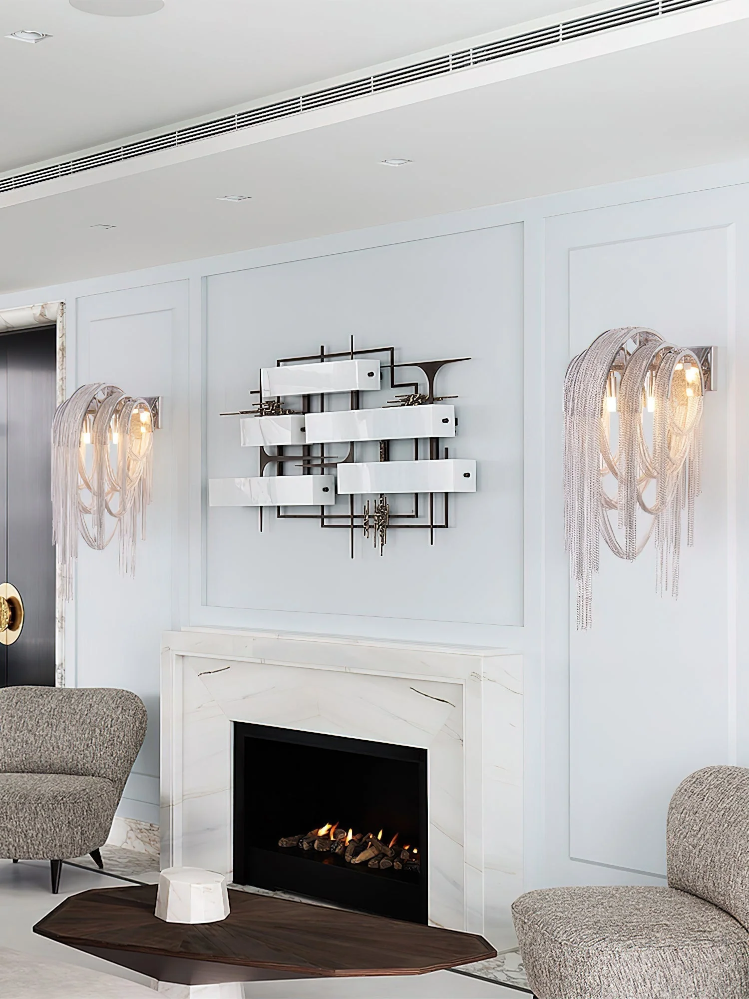 Chains Postmodern Luxury Tassel Wall Lamp - Image 11