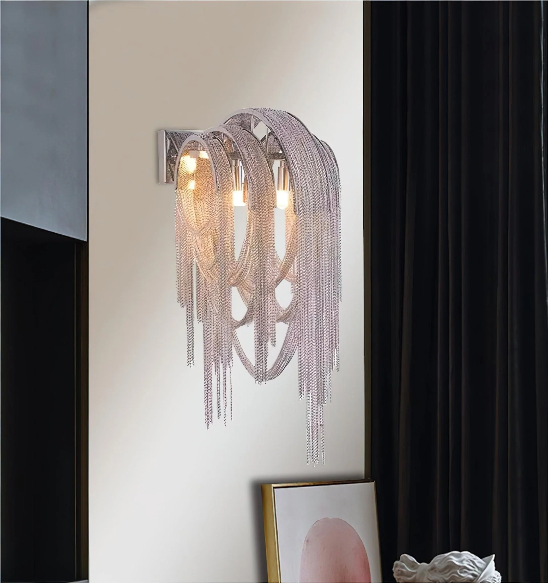 Chains Postmodern Luxury Tassel Wall Lamp - Image 31