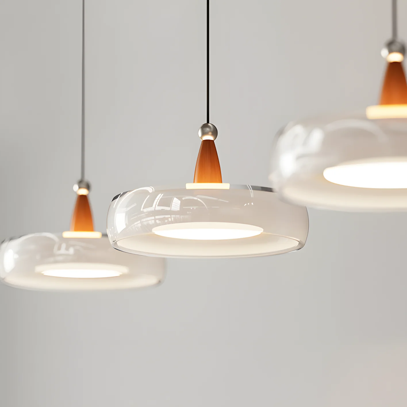 Champagne Modern Glass Pendant Light - Image 12