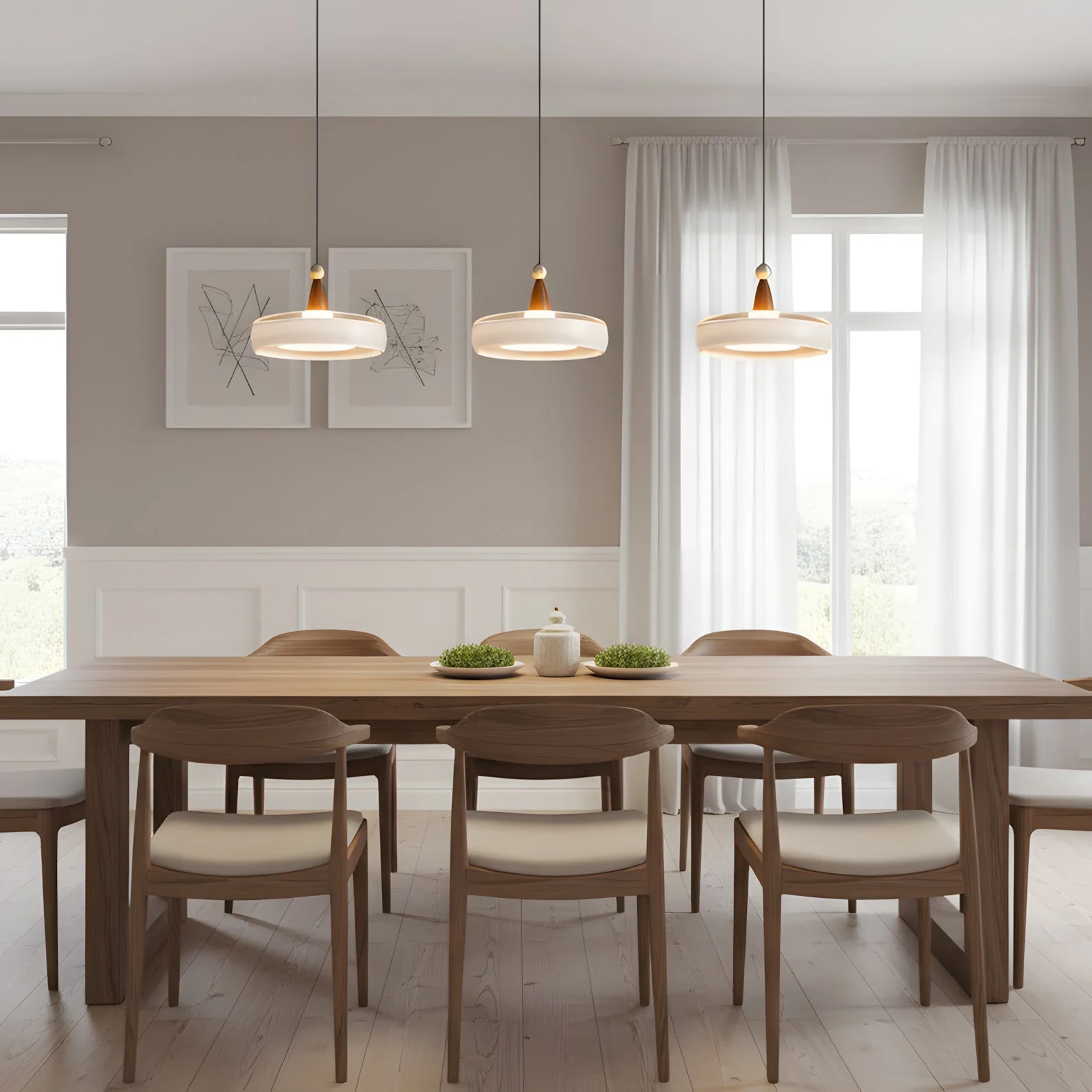 Champagne Modern Glass Pendant Light - Image 6