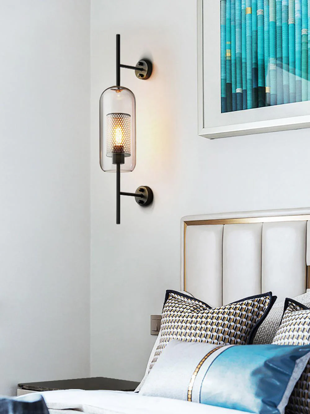 Chiswick Contemporary Glass Wall Light - Image 17