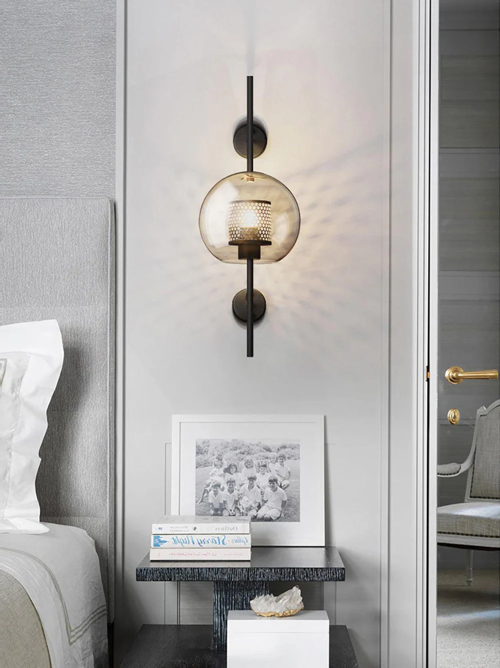 Chiswick Contemporary Glass Wall Light - Image 18